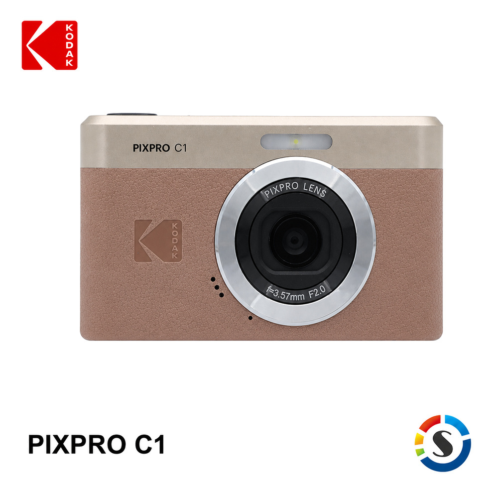 KODAK 柯達PIXPRO C1 復古數位相機 自拍翻轉螢幕 台灣總代理公司貨(註冊享2年保固)