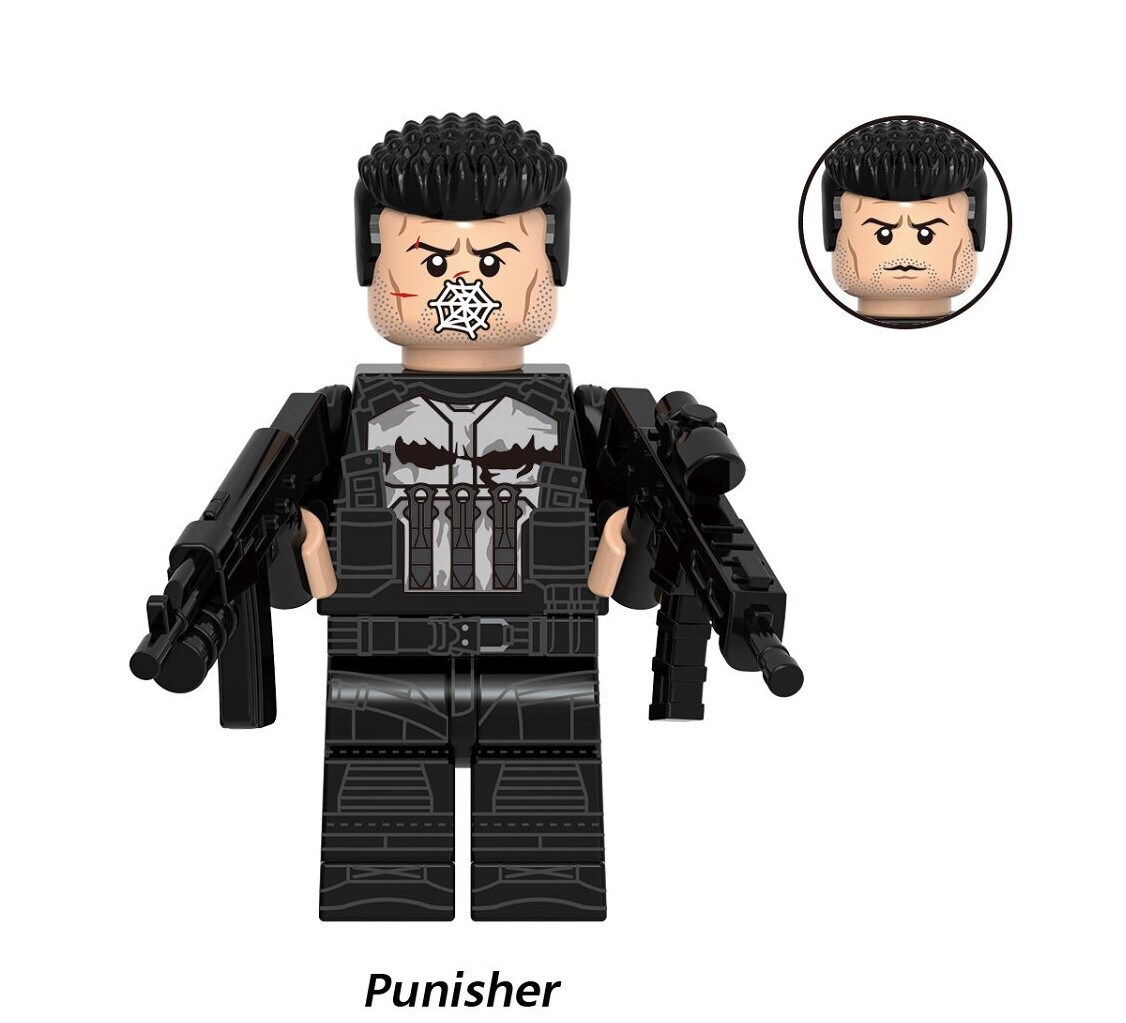 Spiderman Punisher Marvel Custom Minifigures Fit Lego G0231 GH1021