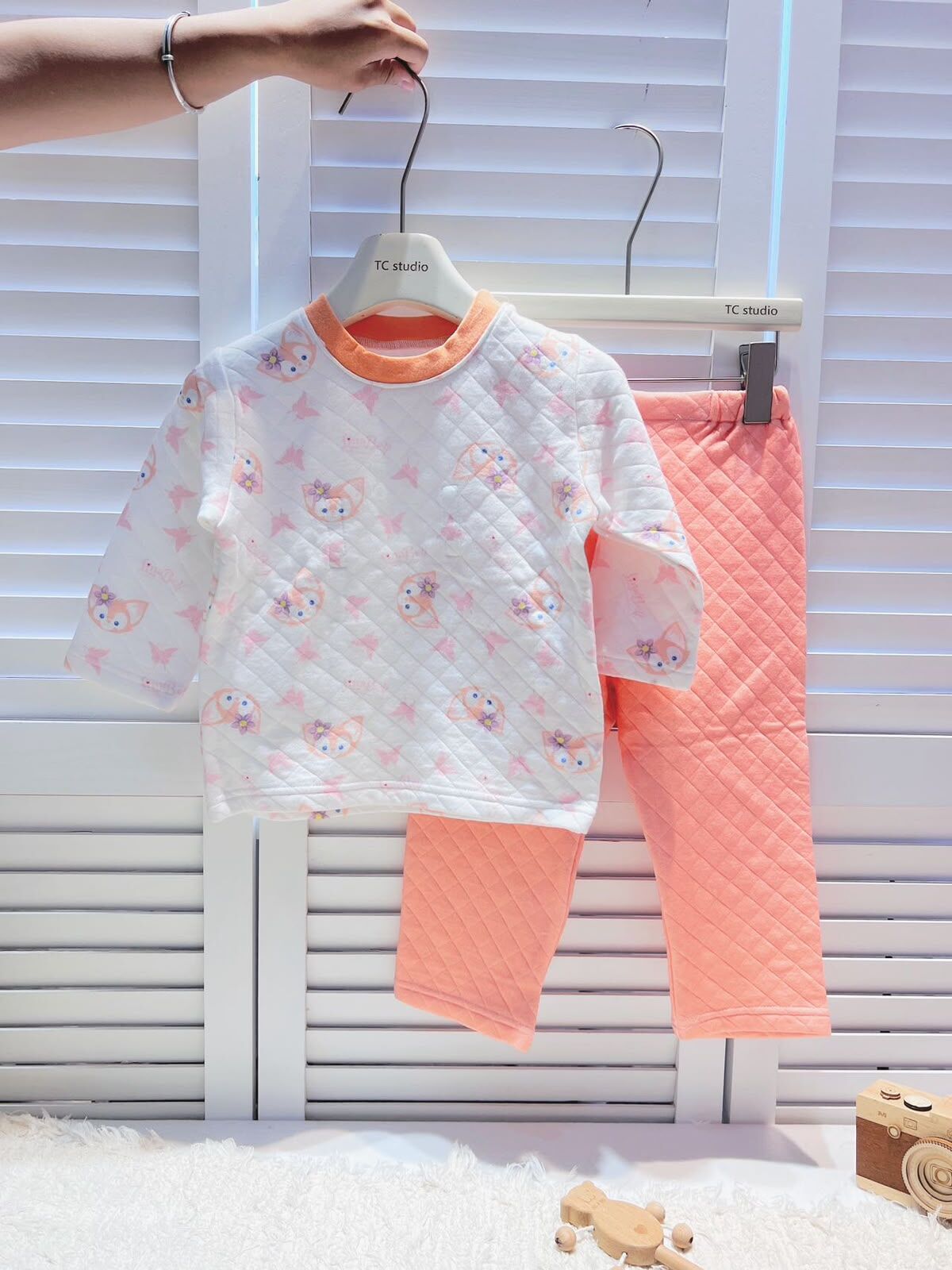 廠單 卡通滿印夾棉空氣層家居套裝