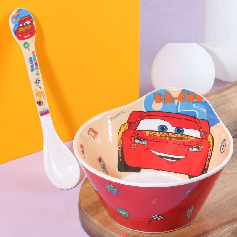 Disney Cars - 3D children's bowl + spoon (scientific porcelain)