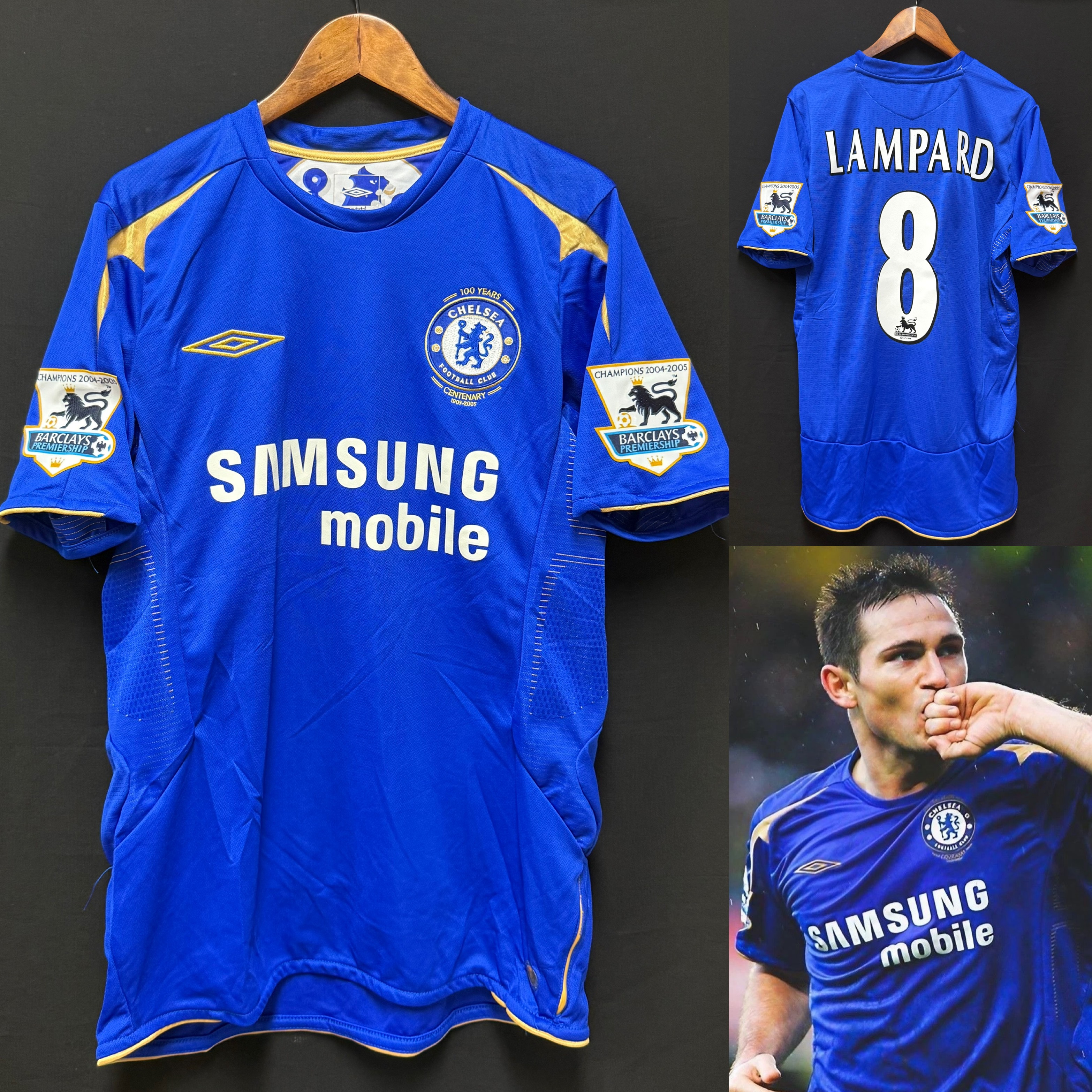 Chelsea 2005-2006 Umbro Centenary Home Shirt #8 LAMPARD