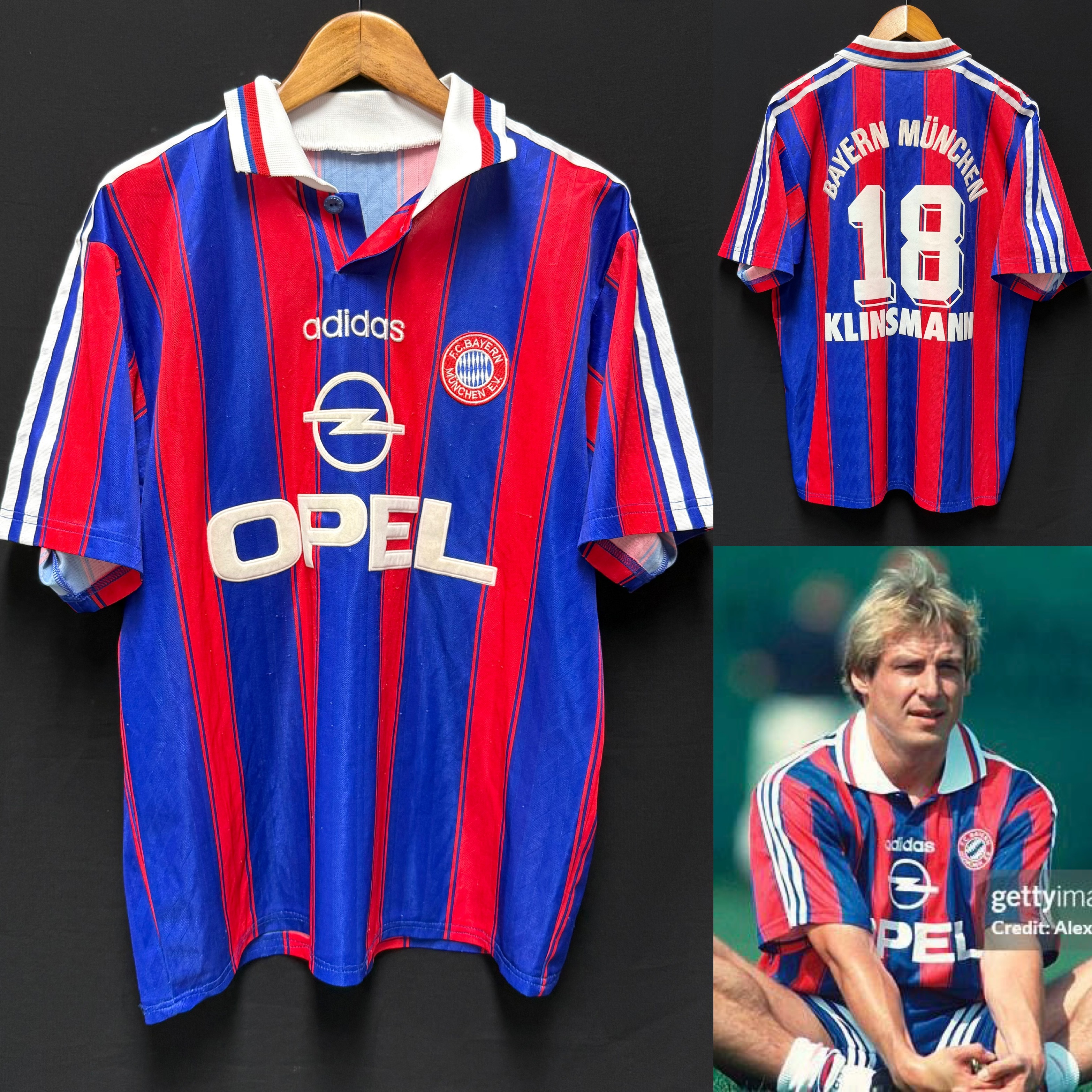 Bayern Munich 1995-1996 Adidas Home Shirt #18 KLINSMANN