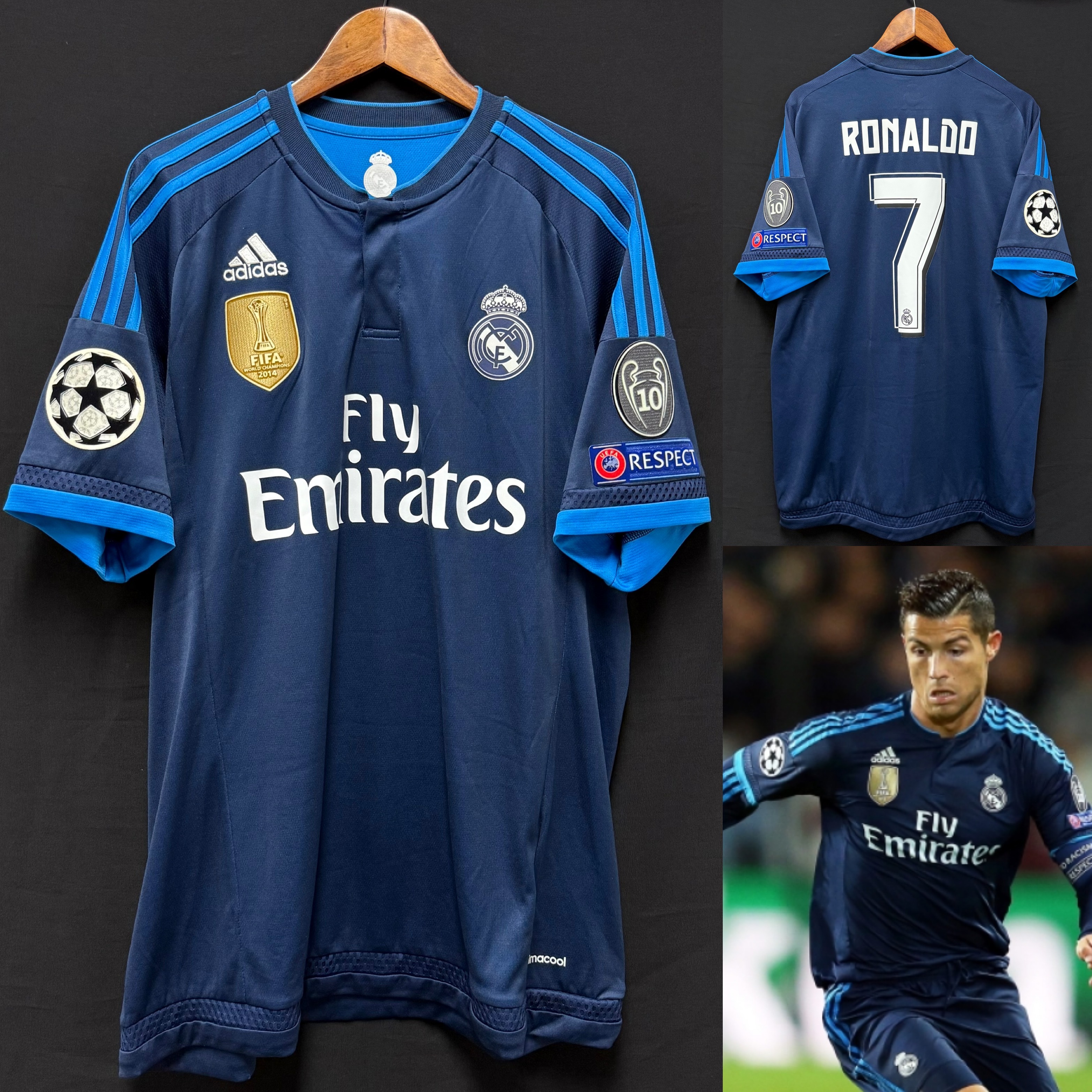 Real Madrid 2015-2016 Adidas Third Shirt #7 RONALDO