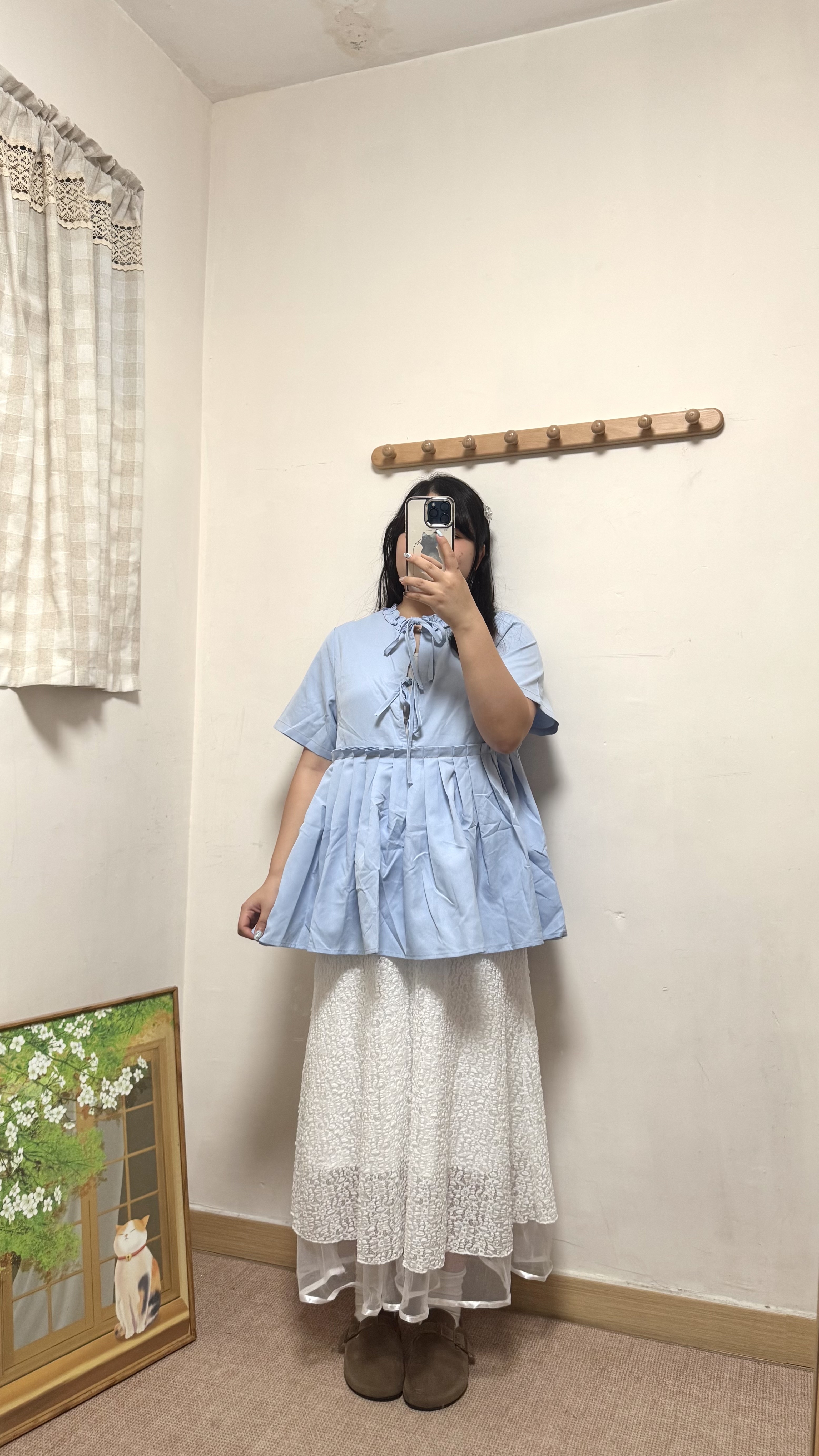 2 Way 撞色花邊綁帶Top