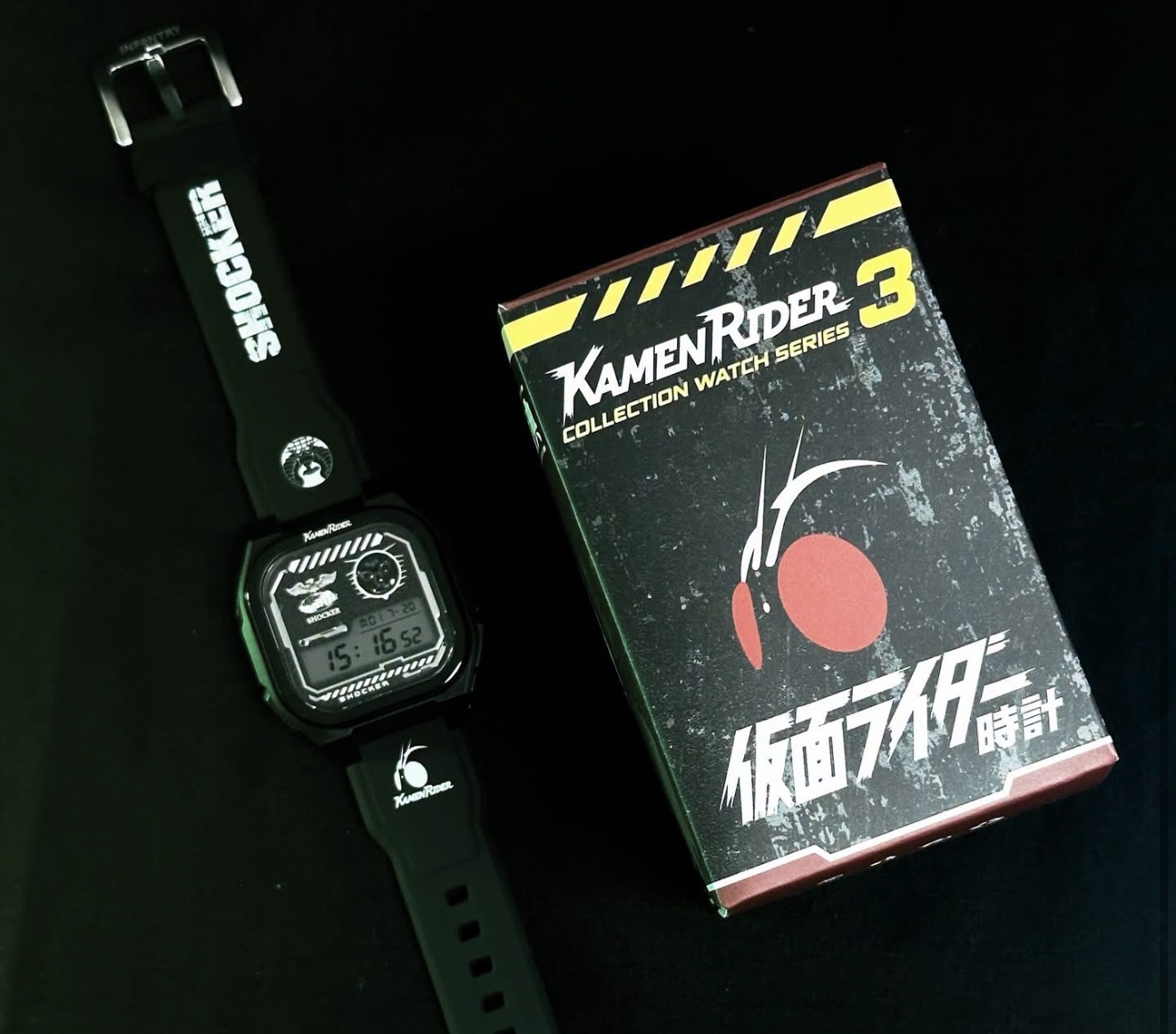INFANTRY x 幪面超人 Digital Shocker Watch「嘰嘰兵」黑魂版 特典限定手錶