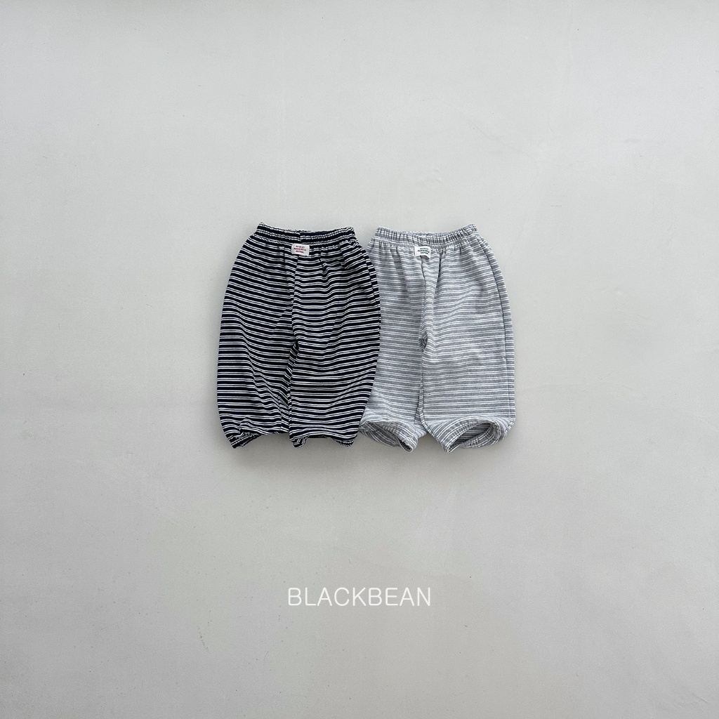 正韓秋BLACKBEAN 嫩嬰/小童兩色日常條紋運動褲