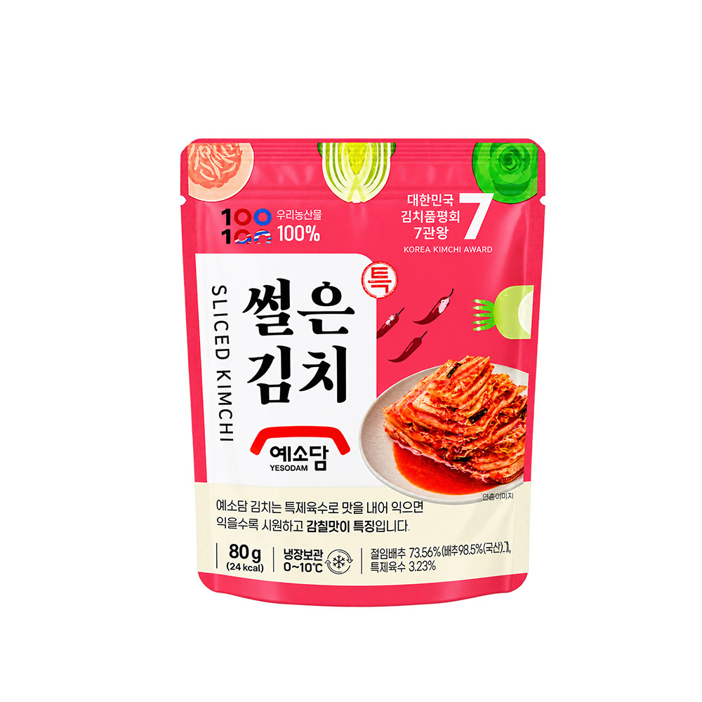 【BK SHOP】YESODAM韓國KIMCHI切片80g(有效期:2026.10.09)