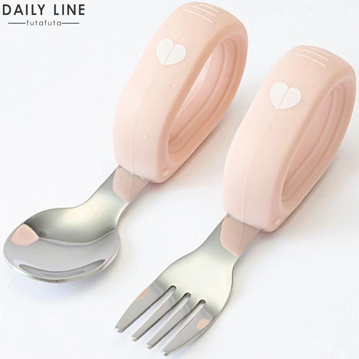 DAILY LINE 幼童矽膠餐具-淺粉色