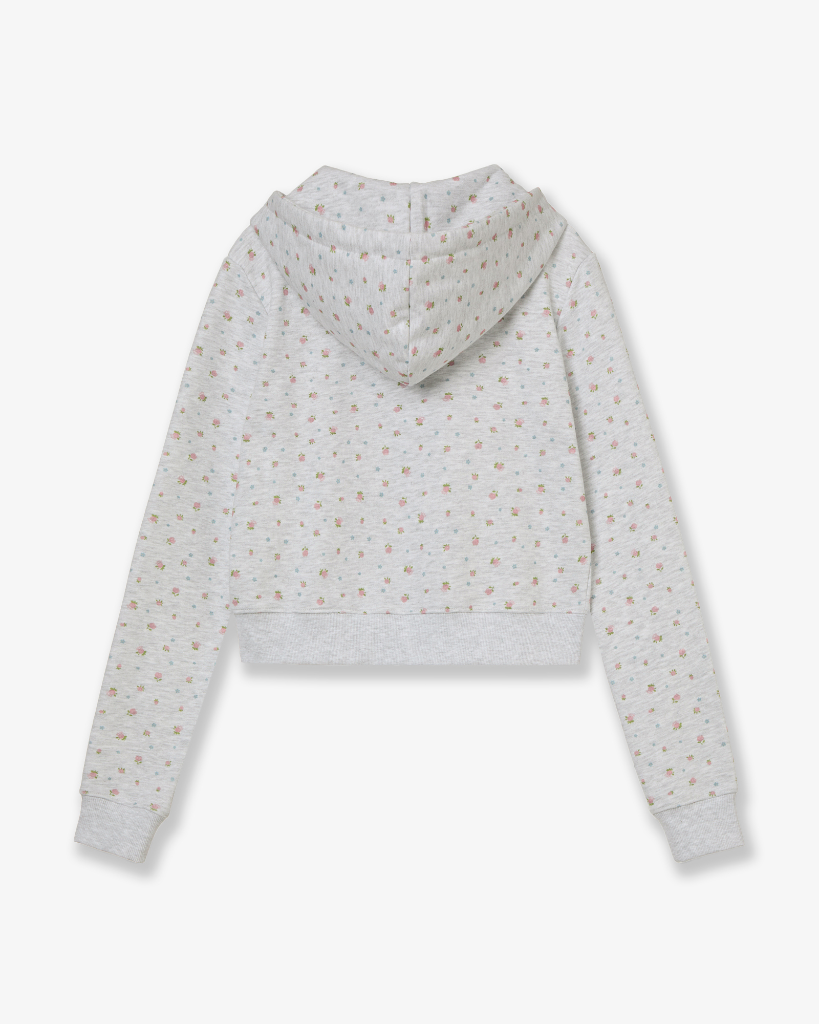 WEB LOGO FLOWER CROP HOOD ZIP UP