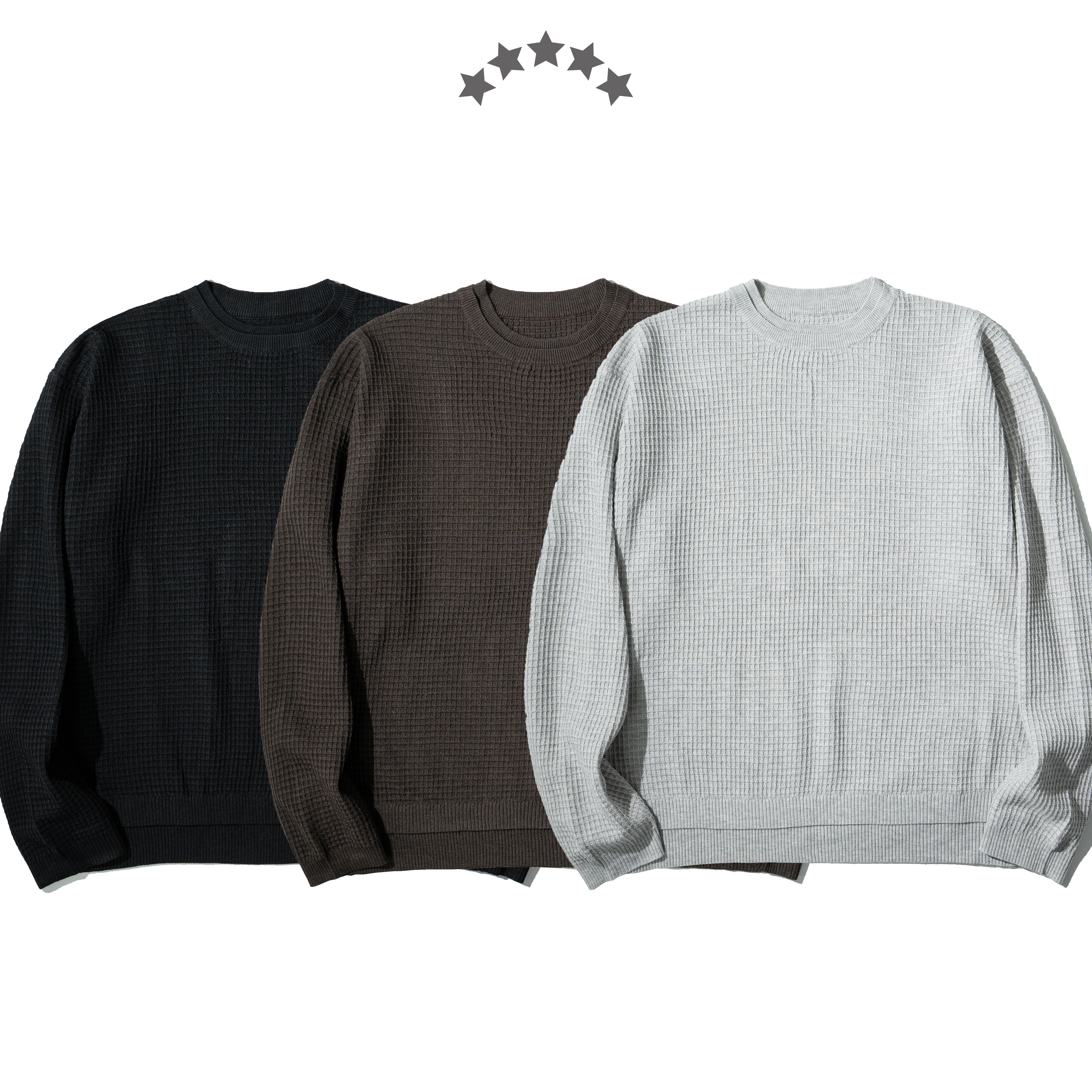 Double-Layer Waffle Knit Sweater 雙層 華夫格針織上衣 [S079]