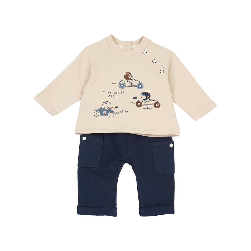 賽車方程式-繡圖長袖套裝 C