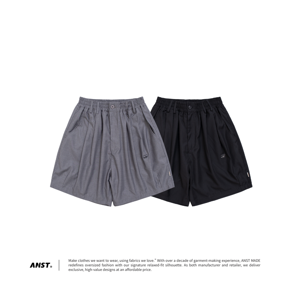 ANST 雙摺刺繡西裝短褲 ST.80