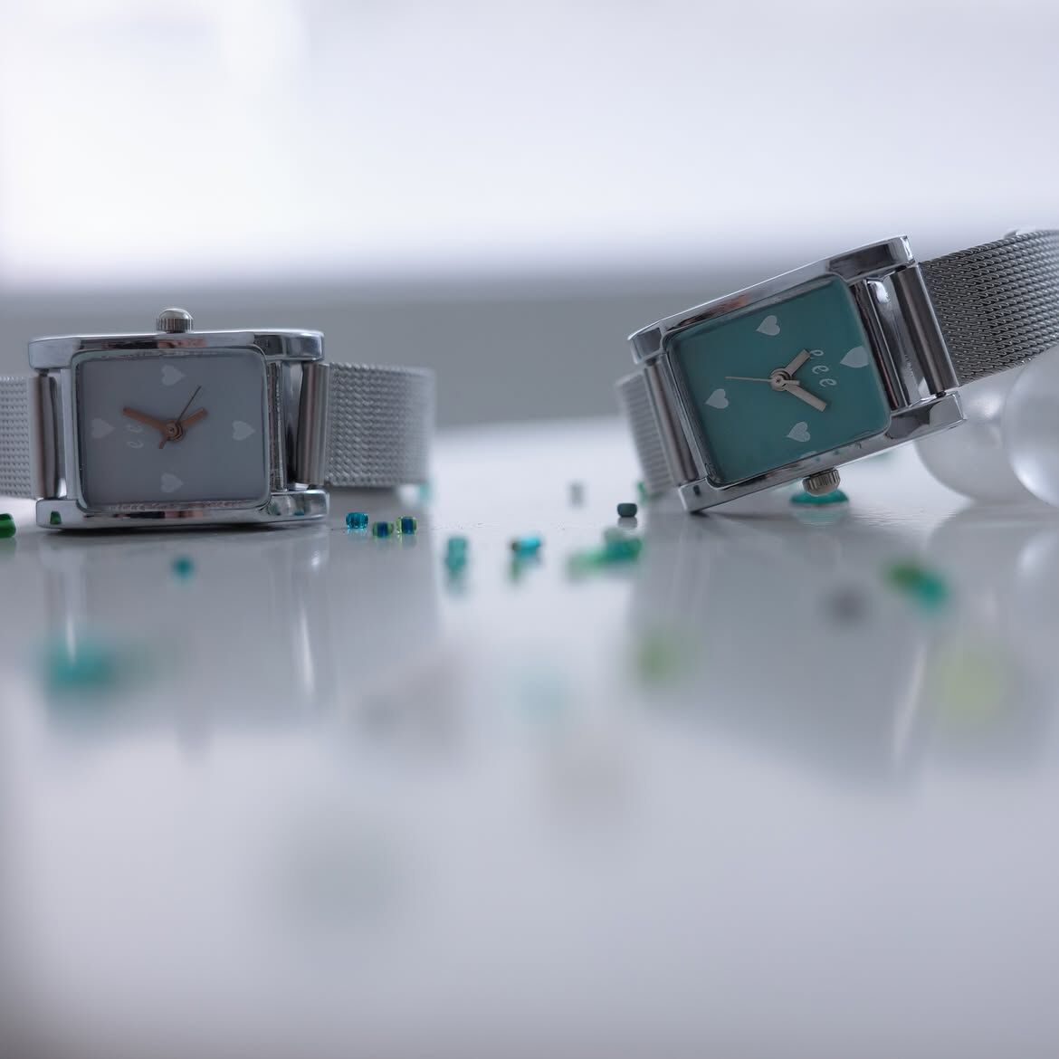 🇰🇷 eeespace BUBBLE HEART WATCH 愛心 方型 腕錶 手錶 飾品 配件 / 預購