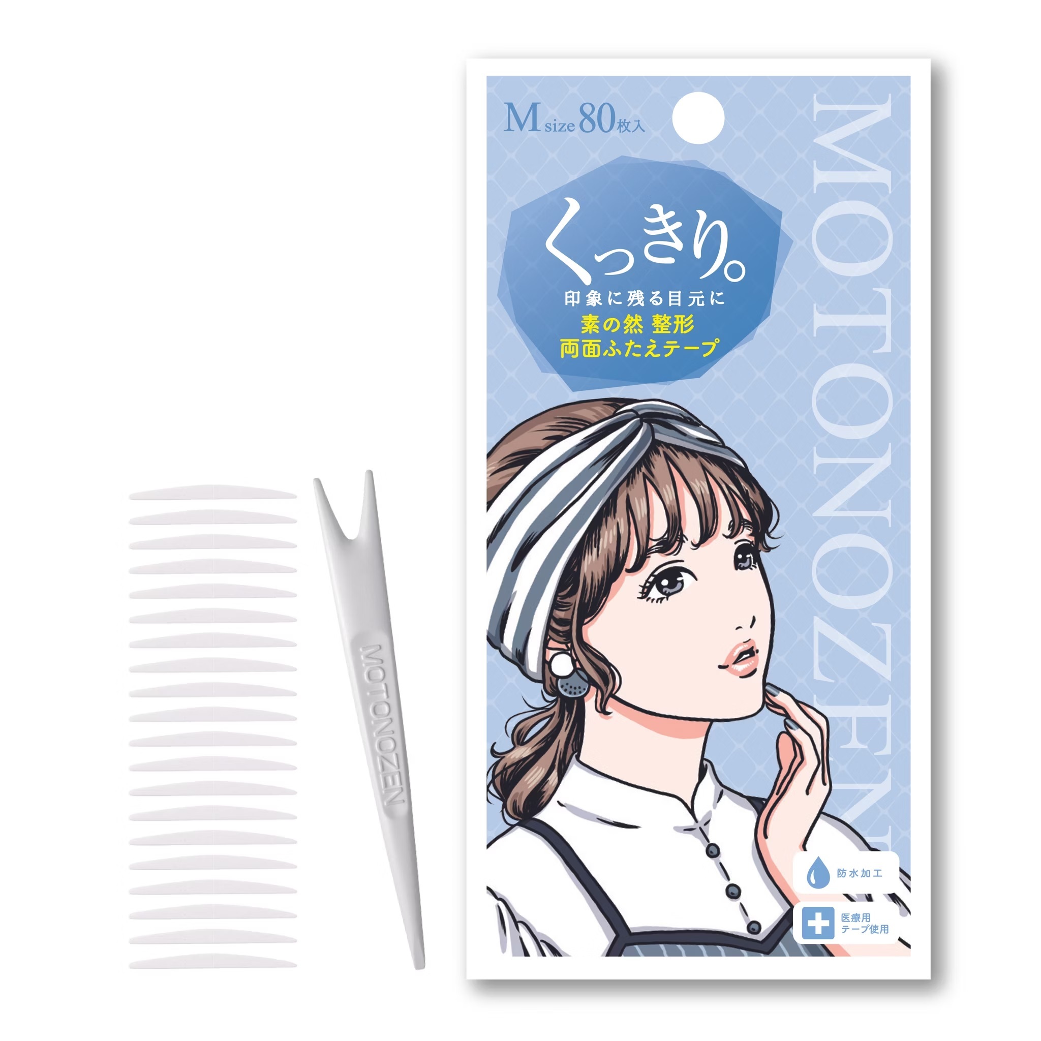 【MOTONOZEN】隱形無痕雙眼皮貼M/膚色(雙面)