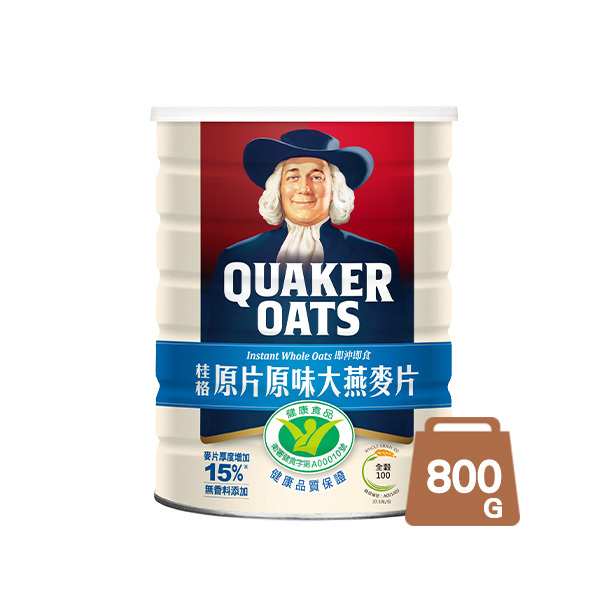 桂格 原片原味大燕麥片800g[滿2件+1元多1件活動商品，請勿直接購買]