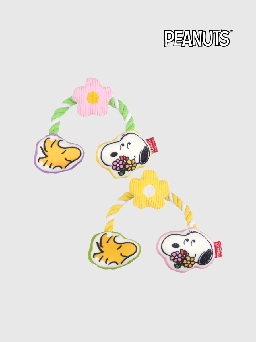 【Peanuts】史努比小花繩結發聲玩具