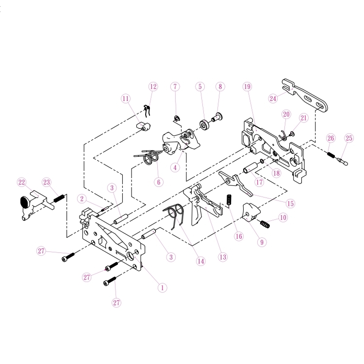 Spare parts for 2-Stage Trigger Box Assembly for Tokyo Marui M4 MWS Gas Blowback Airsoft Rifles
