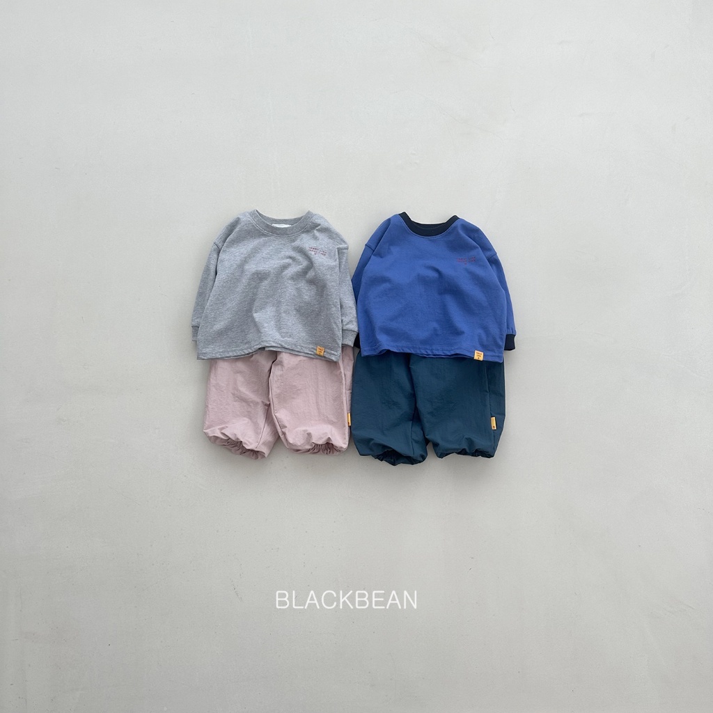 正韓秋BLACKBEAN 嫩嬰/小童美式撞色套裝