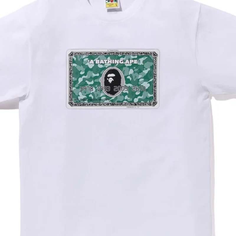 BAPE CARD TEE 猿人信用卡 短袖 短T 白色 1M25110001-WN [台灣現貨]