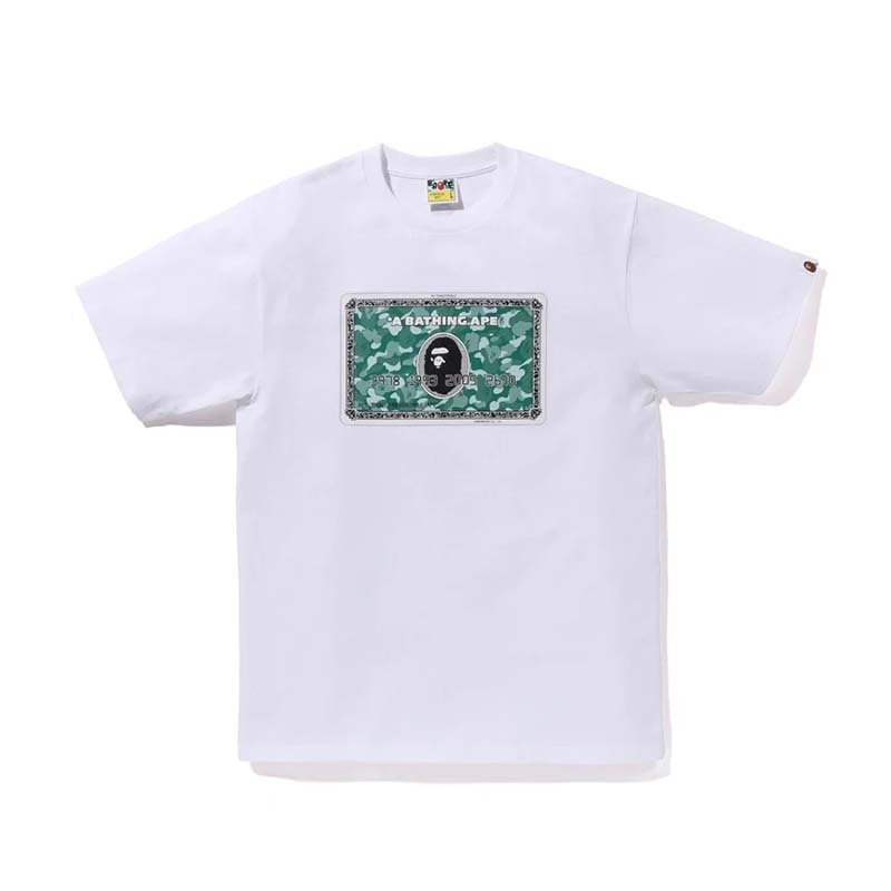 BAPE CARD TEE 猿人信用卡 短袖 短T 白色 1M25110001-WN [台灣現貨]