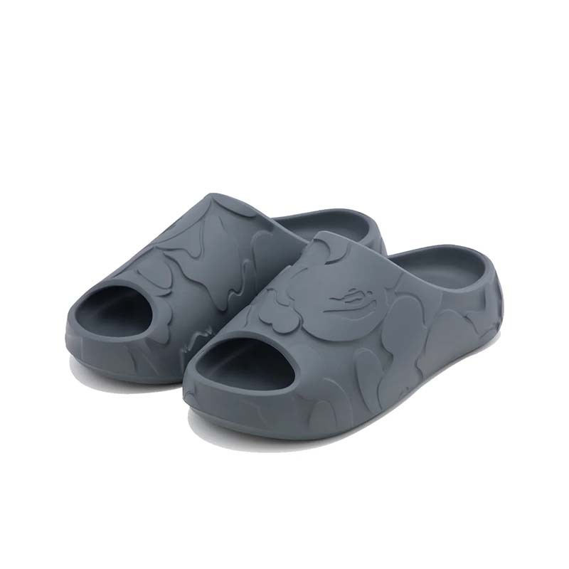BAPE Slides #1 立體浮雕迷彩猿人 拖鞋 灰藍色 1M80191322-GY [台灣現貨]