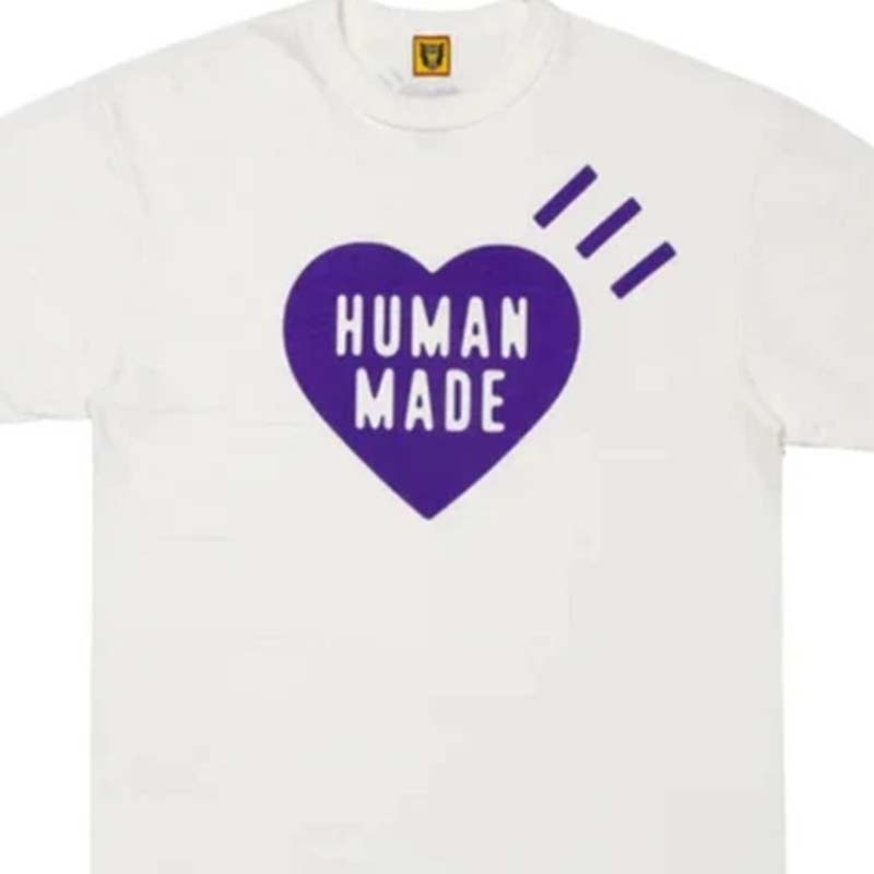 HUMAN MADE 福岡限定 紫愛心LOGO 短T 短袖 白色 HM31TE055-WE [台灣現貨]