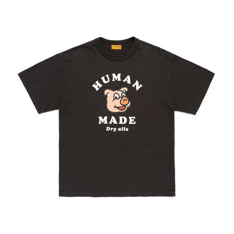 HUMAN MADE 小豬字體 短T 短袖 黑色 HM32TE003-BK [台灣現貨]