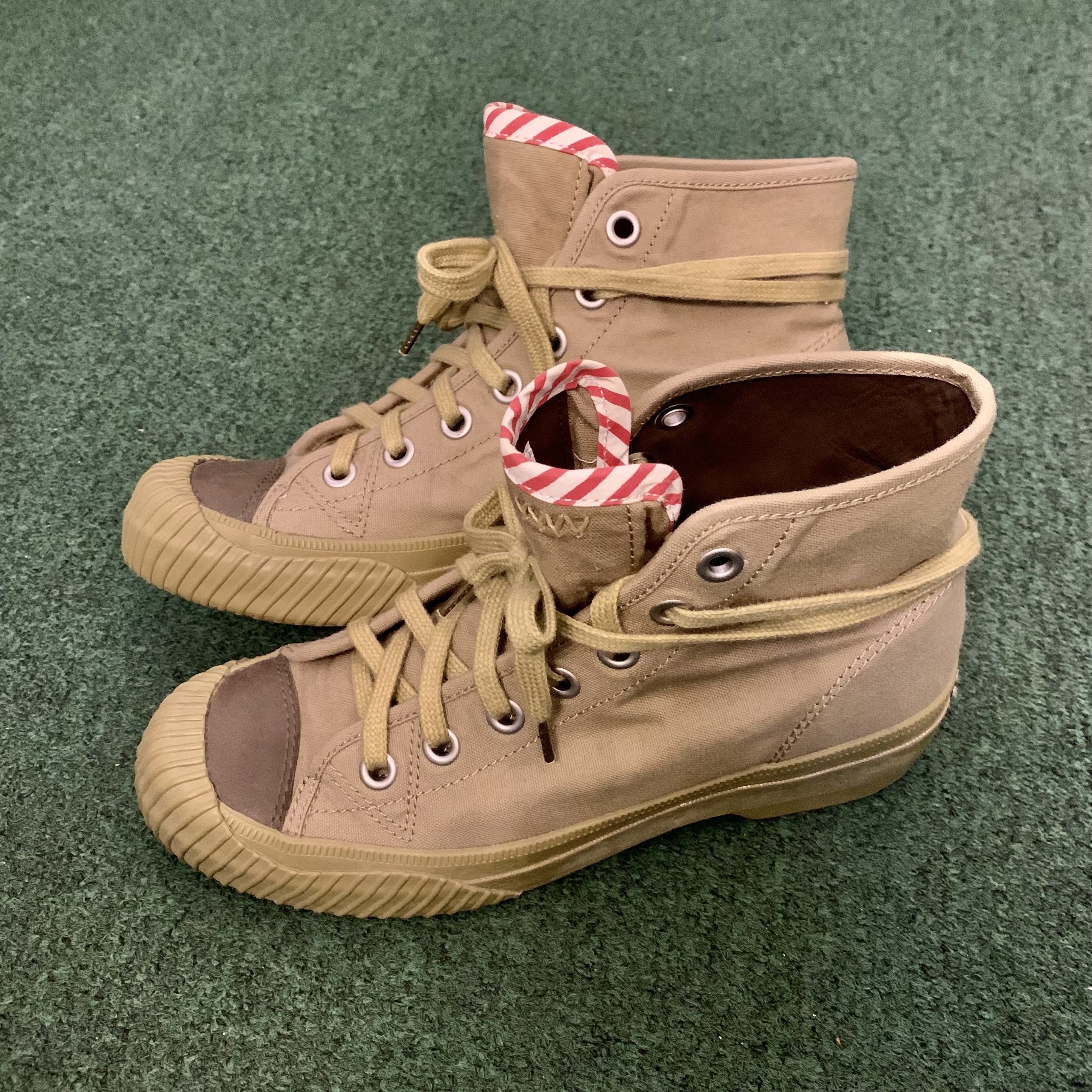 HB SHOP DISPLAY SALE: VISVIM WMV KIEFER P.E.TRAINER SHOES W *NO SHOES BOX 女裝- KHAKI WOMEN SIZE (8) IN STOCK NOW (現貨發售中)