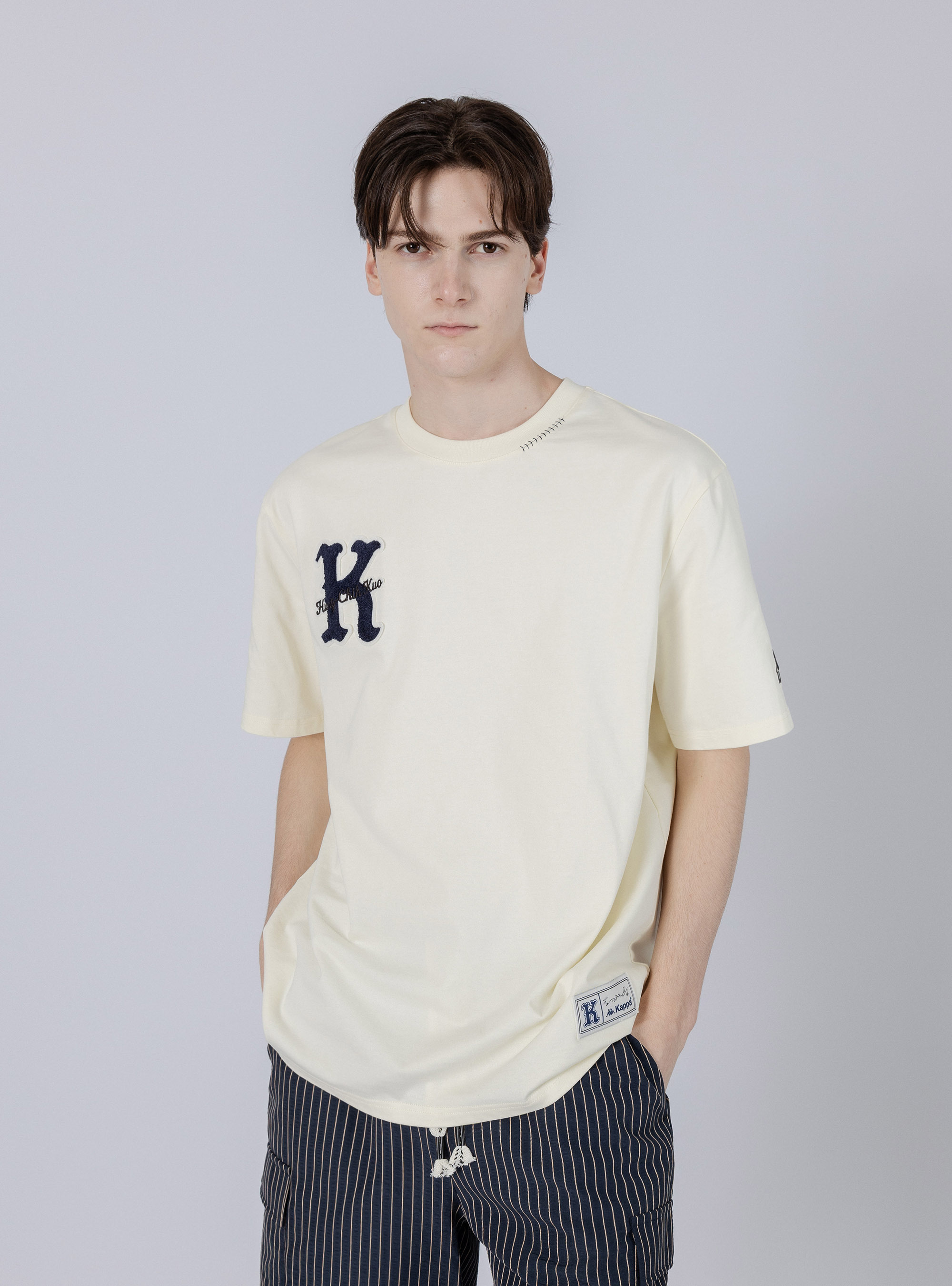 【 Kappa x 郭泓志 】K系列 K字刺繡貼布短袖T-Shirt