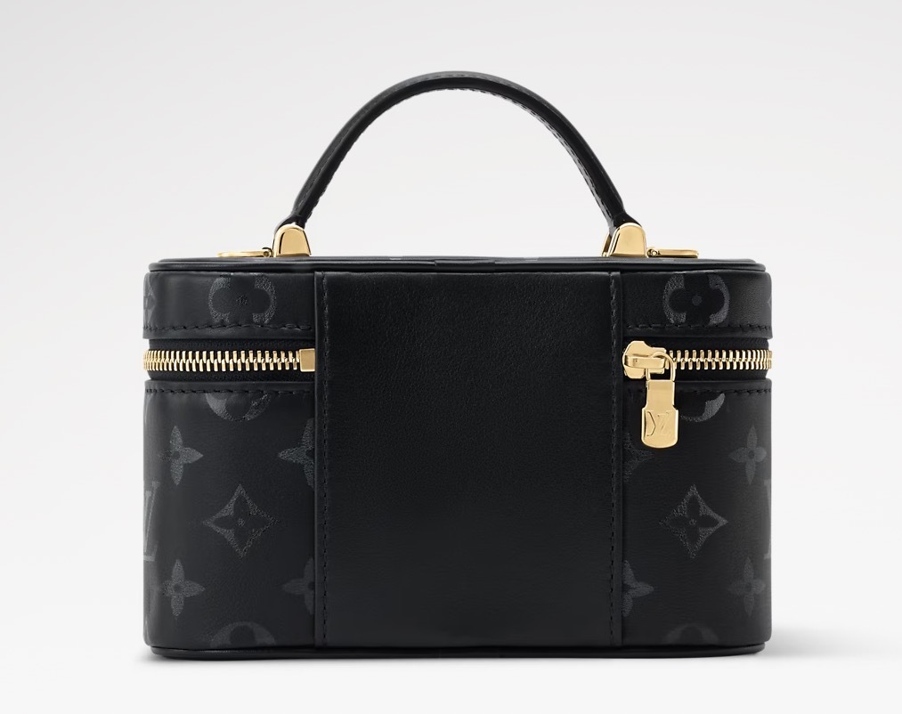 Louis Vuitton LV Vanity Chain Pouch 黑色 金扣 皮革 鏈條化妝袋 手袋