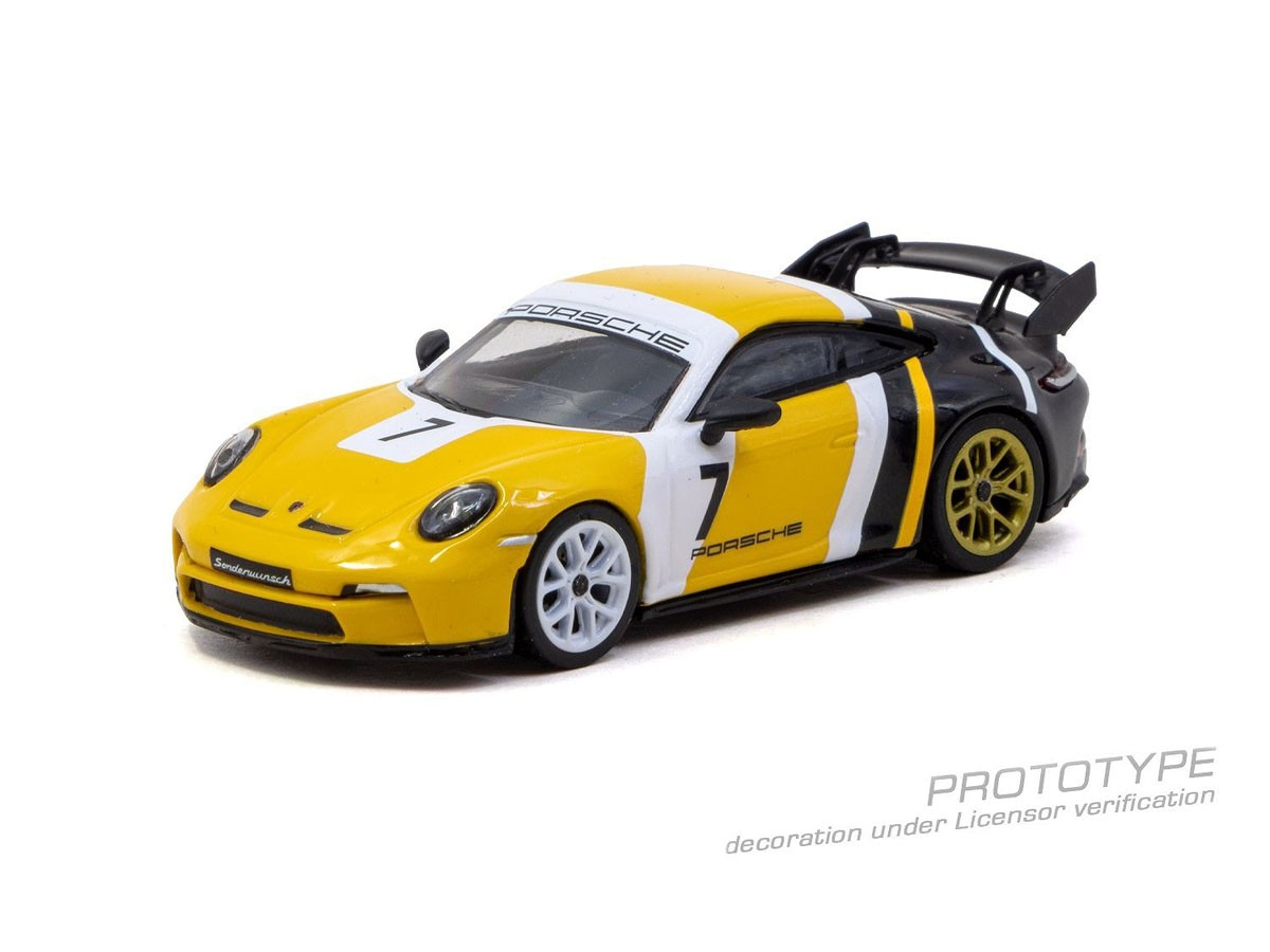 [預訂] Tarmac Works 保時捷Porsche 911 GT3 (992) 黃黑配色