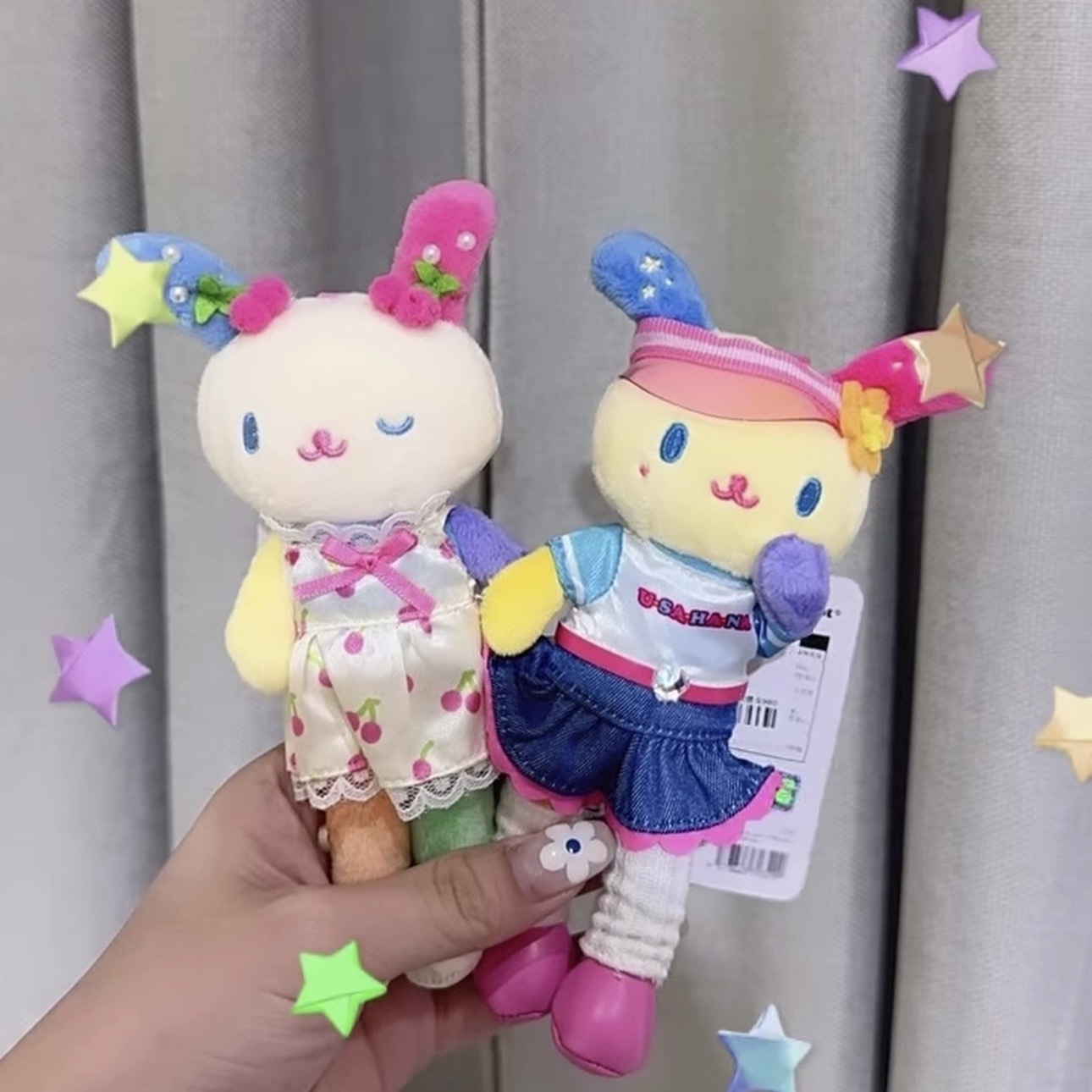 SANRIO 三麗鷗 長腿花小兔/伸縮吊飾 裙裝 學院 芭蕾風