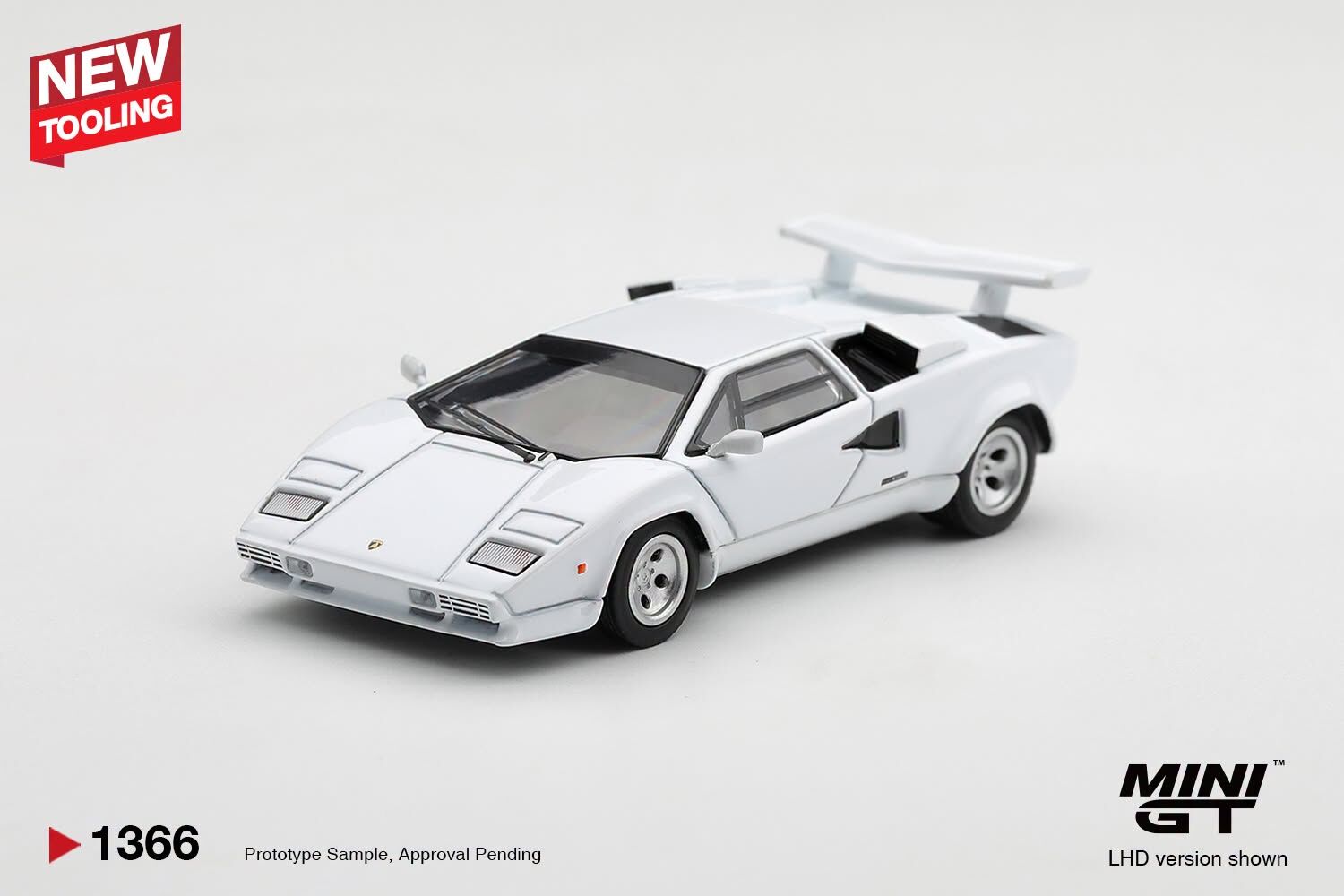 [預訂] Mini GT #1366 林寶堅尼Lamborghini Countach LP500S 白色 左軚