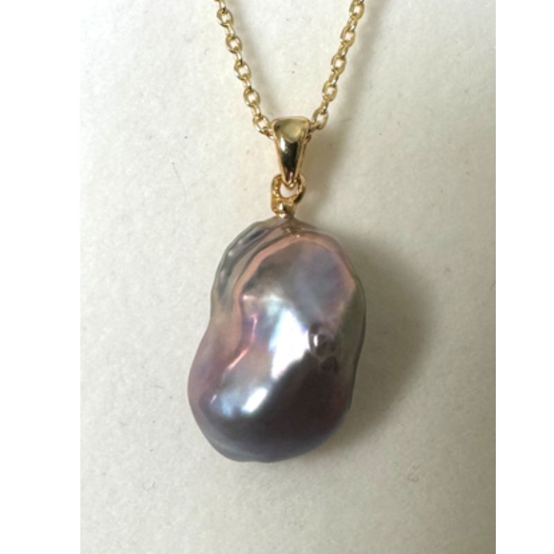 HKAG0821-077 巴洛克頸鏈 (S925鍍金) (S SIZE / 11-16MM) (A77)