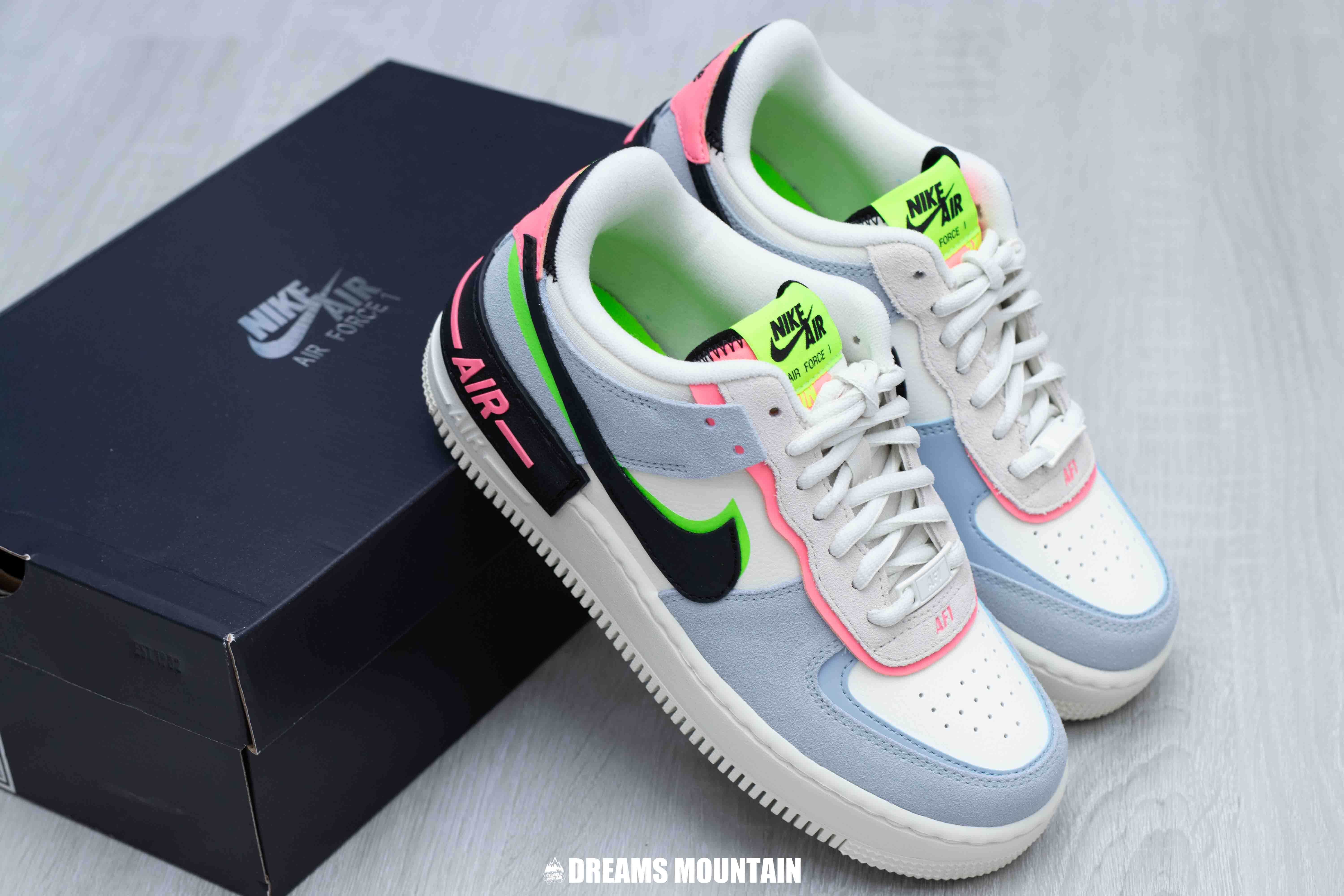 【預訂】NIKE AIR FORCE 1 SHADOW 霧藍黑拼色-WOMEN