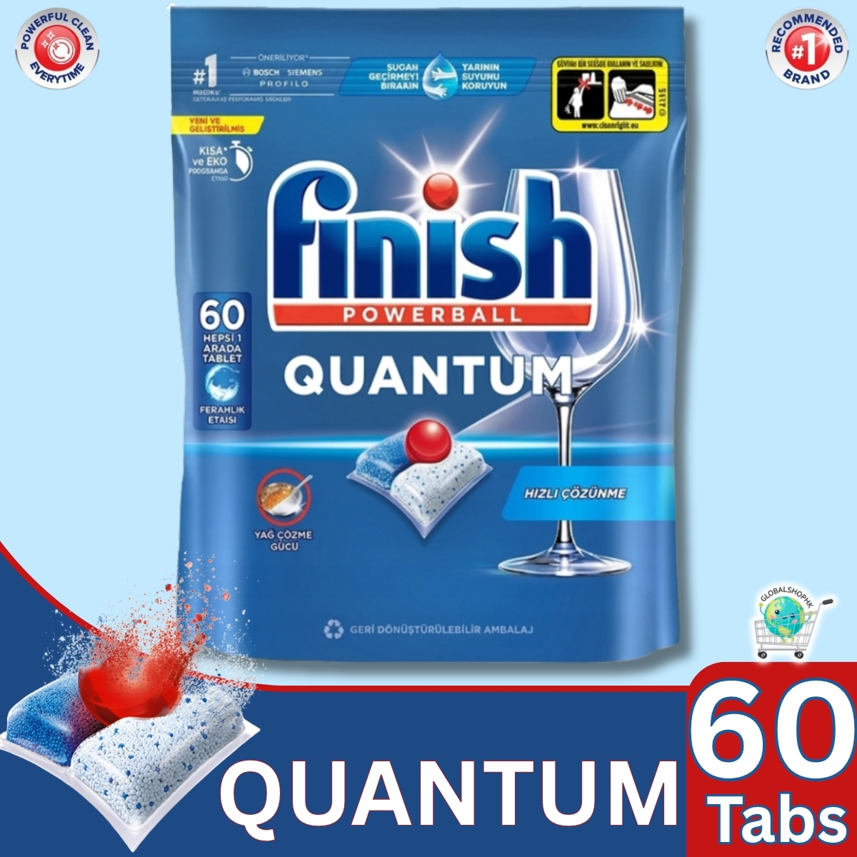 亮碟 - Finish Quantum 量子極淨洗碗凝珠, 60 粒裝