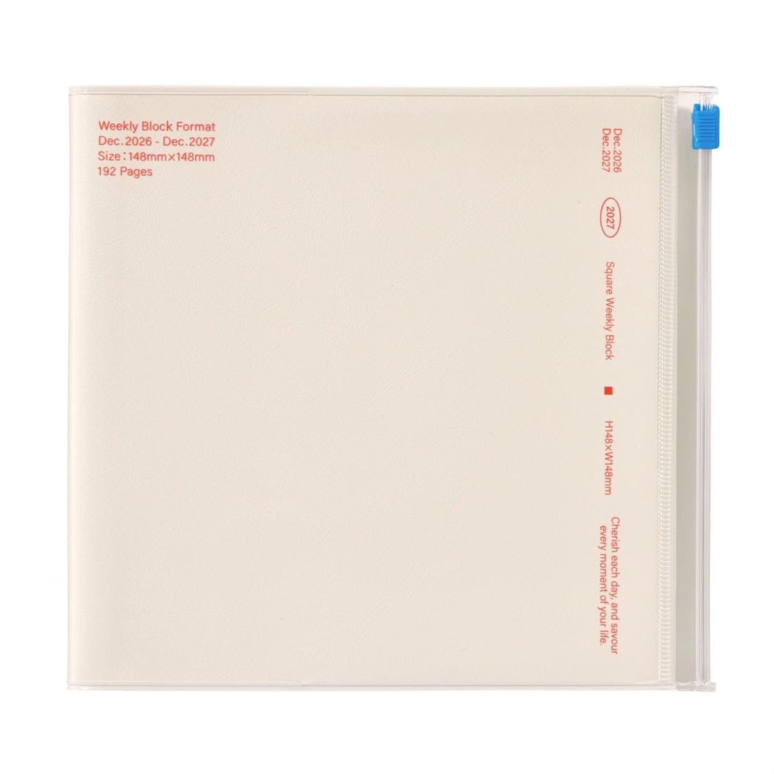 2027年 MARK'S  funlog. 方型八分格週計畫手帳