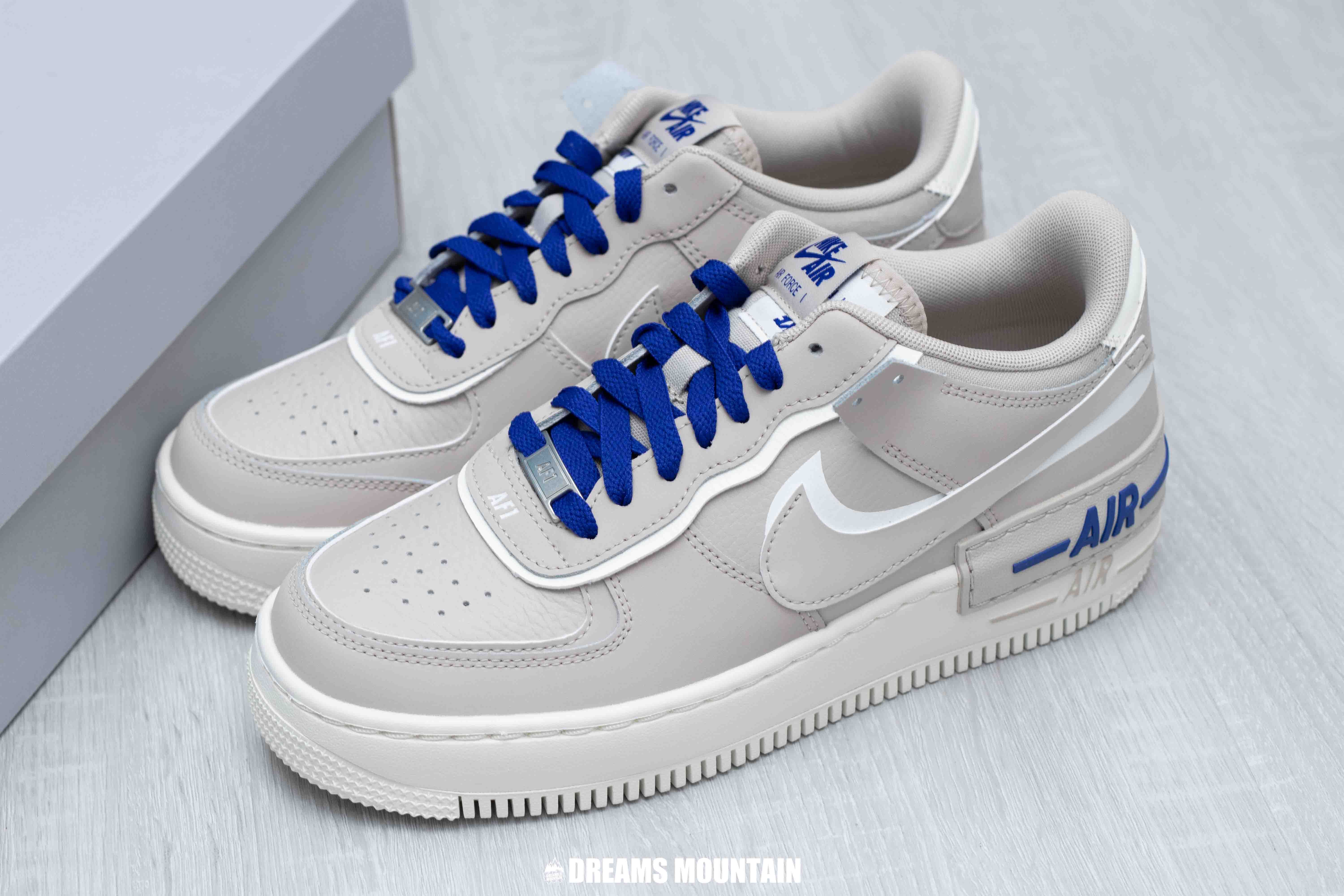 【預訂】 NIKE AIR FORCE 1 SHADOW 奶茶灰寶藍-WOMEN