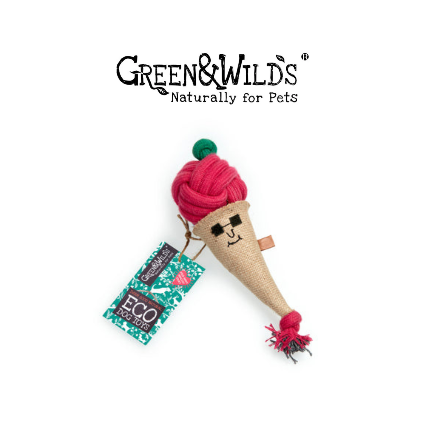 冰淇淋 - 天然犬用啃咬玩具｜英國 GREEN & WILDS