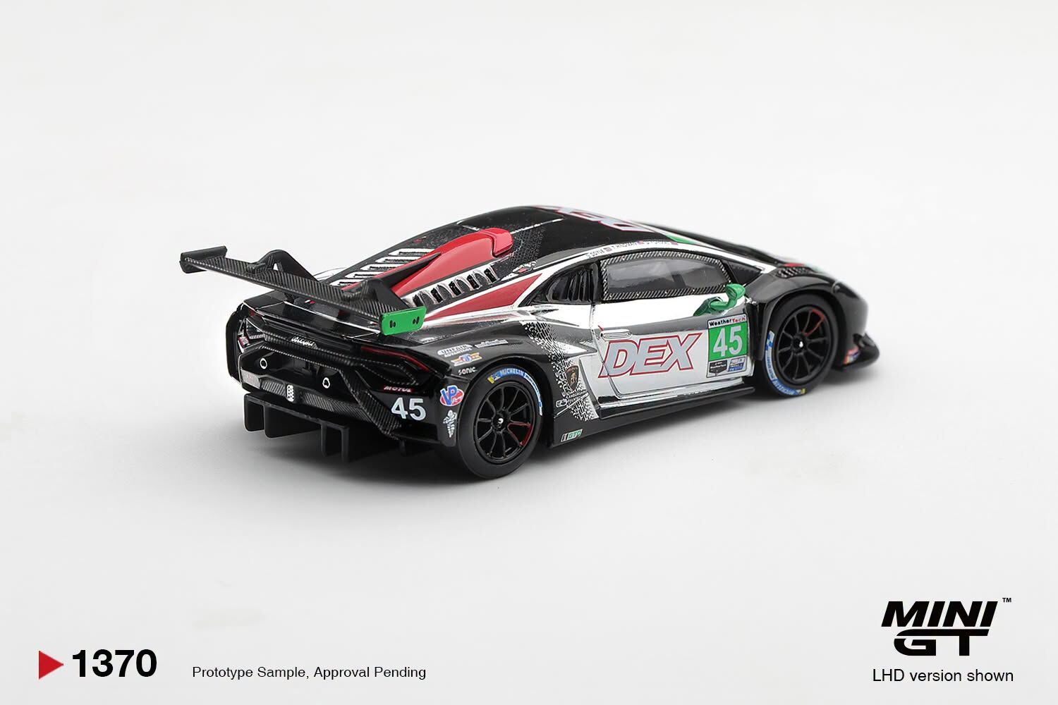 [預訂] Mini GT #1370 林寶堅尼Lamborghini Huracan GT3 EVO2 #45 DEX Wayne Taylor Racing 2025 IMSA Chevrolet 大獎賽組別冠軍 左軚