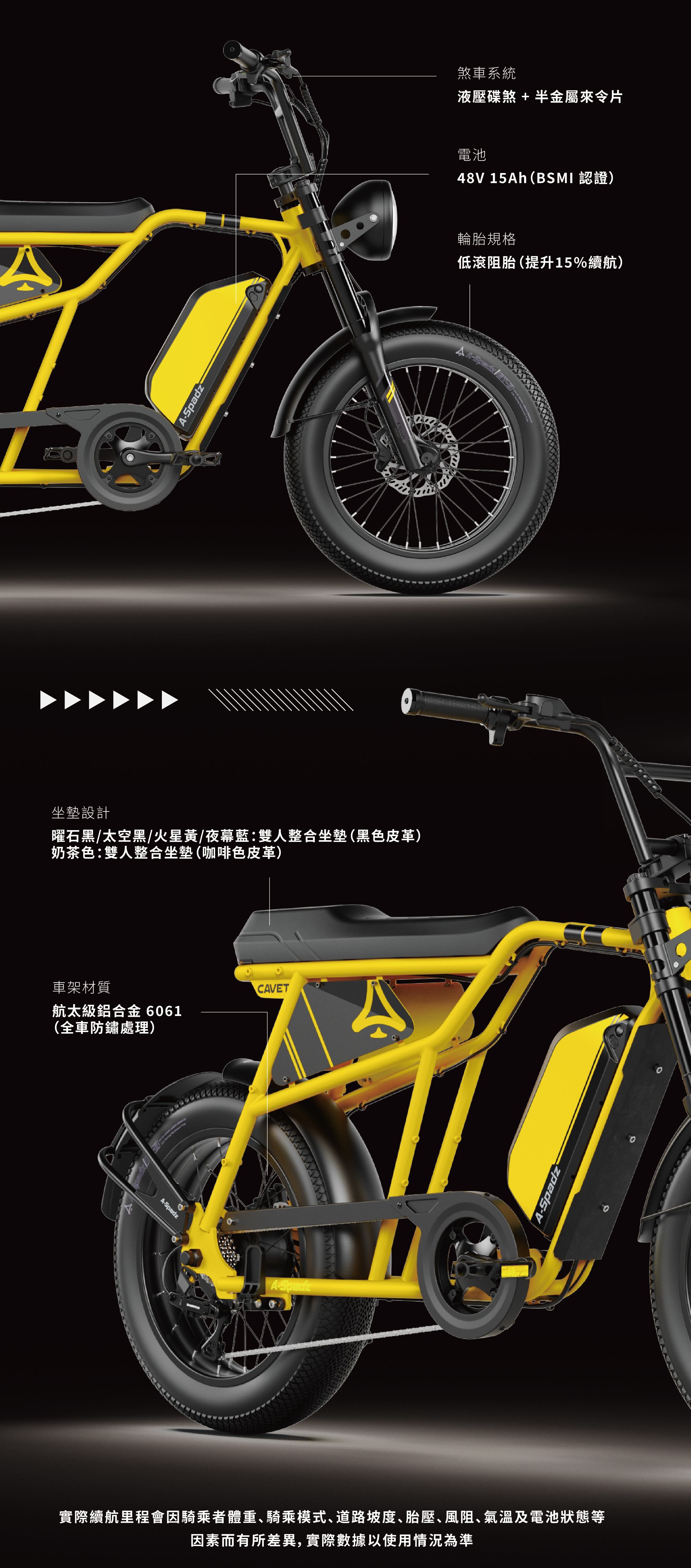 CAVET 3.0 電池與配備