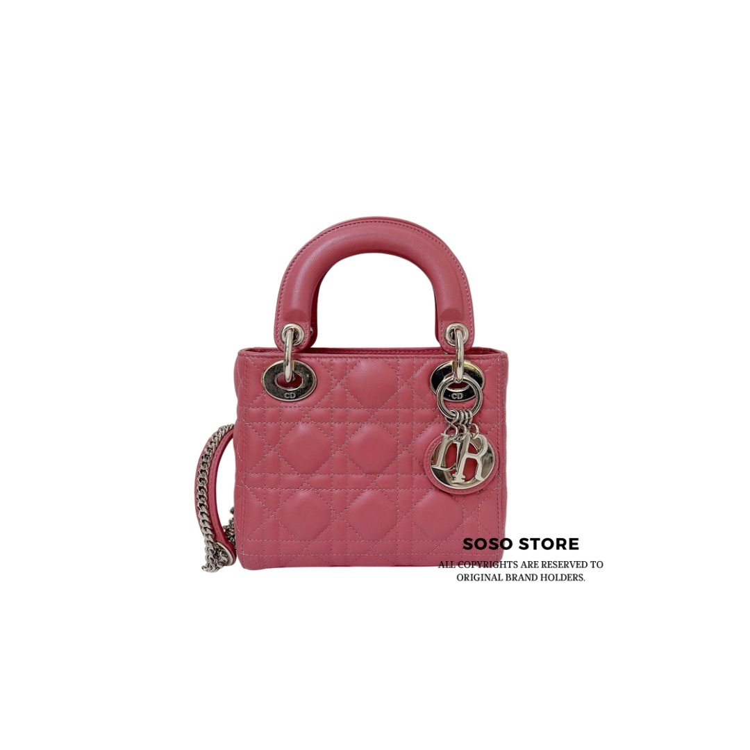 Dior Mini Lady Dior Bag - Strawberry Pink / GHW