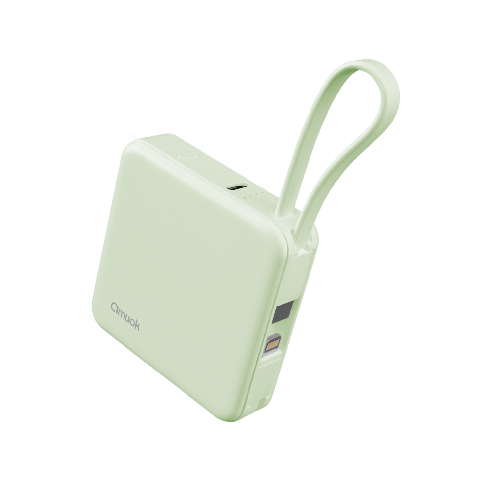 【amuok】Cube迷你雙線行動電源 - 綠色
