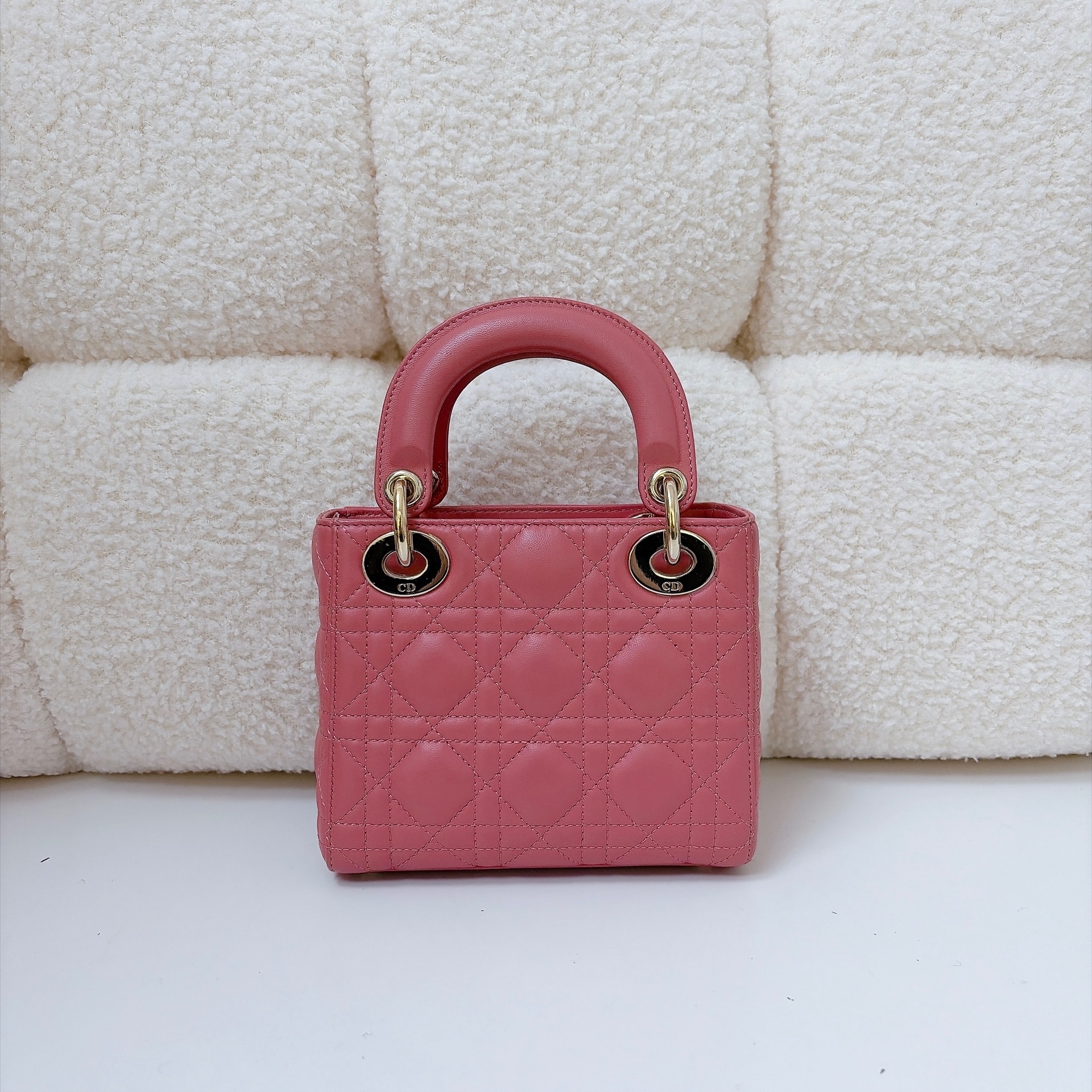 Dior Mini Lady Dior Bag - Strawberry Pink / GHW