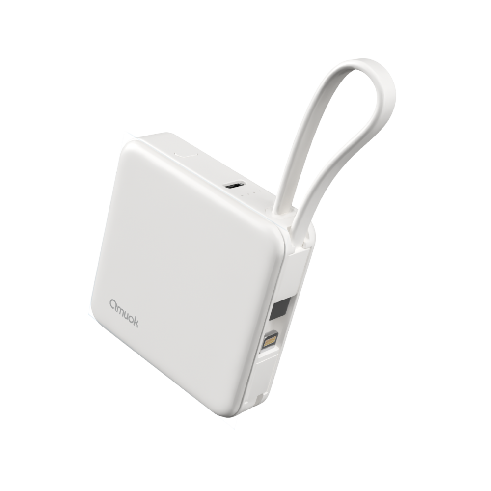 【amuok】Cube迷你雙線行動電源 - 白色