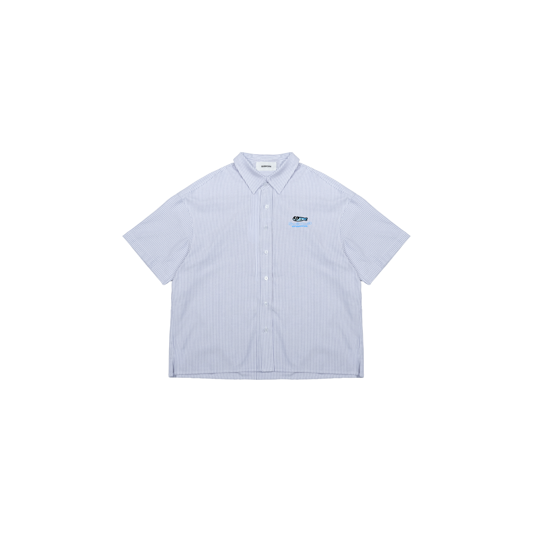 變種吉娃娃 x SIMON GW-S-2612 吉業條紋 牛津 魚魚 襯衫