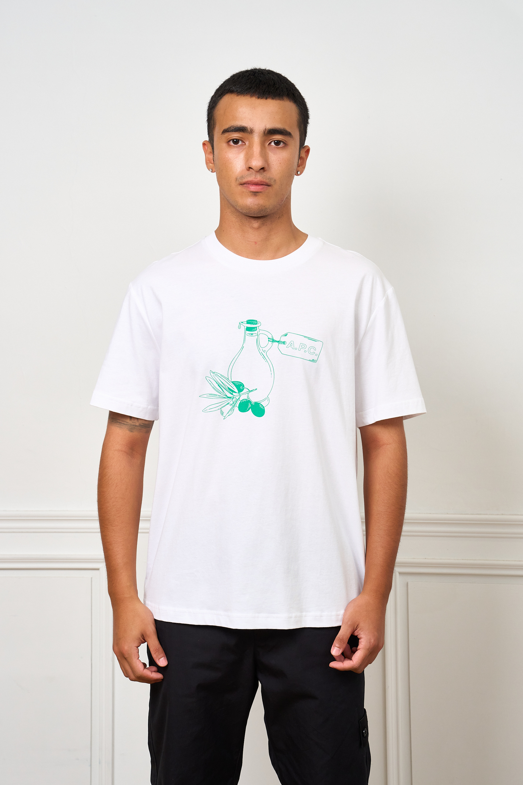 A.P.C Paris 橄欖油圖樣短袖【COHBM-H26628-AAB】