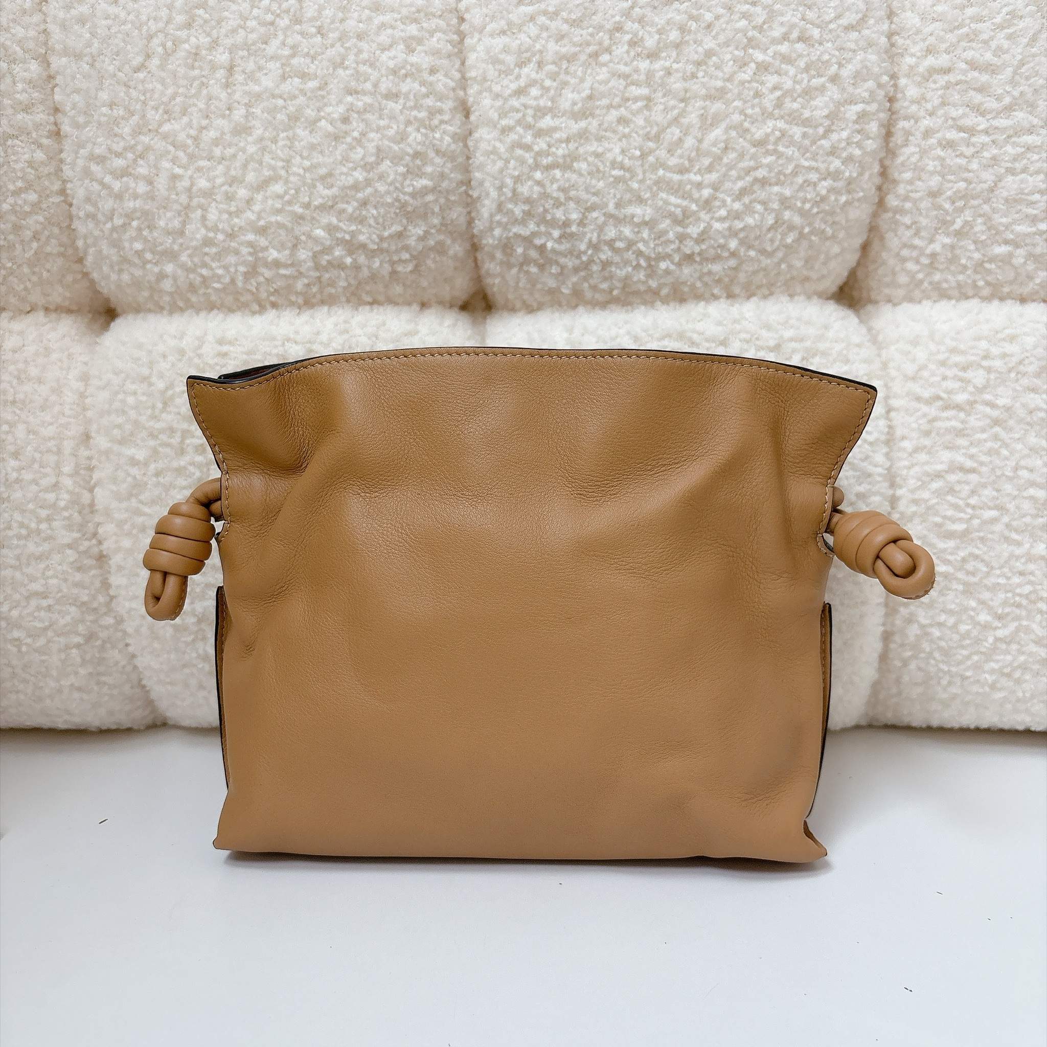 LOEWE Flamenco Clutch - Amber Brown / SHW & GHW