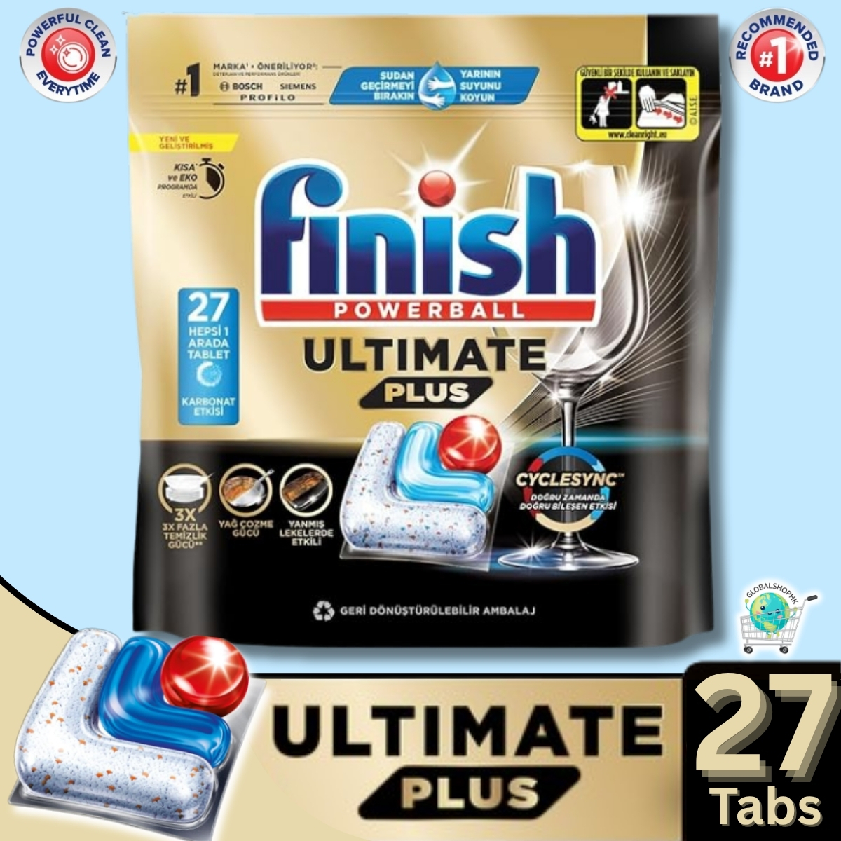 Finish - Ultimate Plus 極淨洗碗凝珠 27 粒 - 洗碗機專用