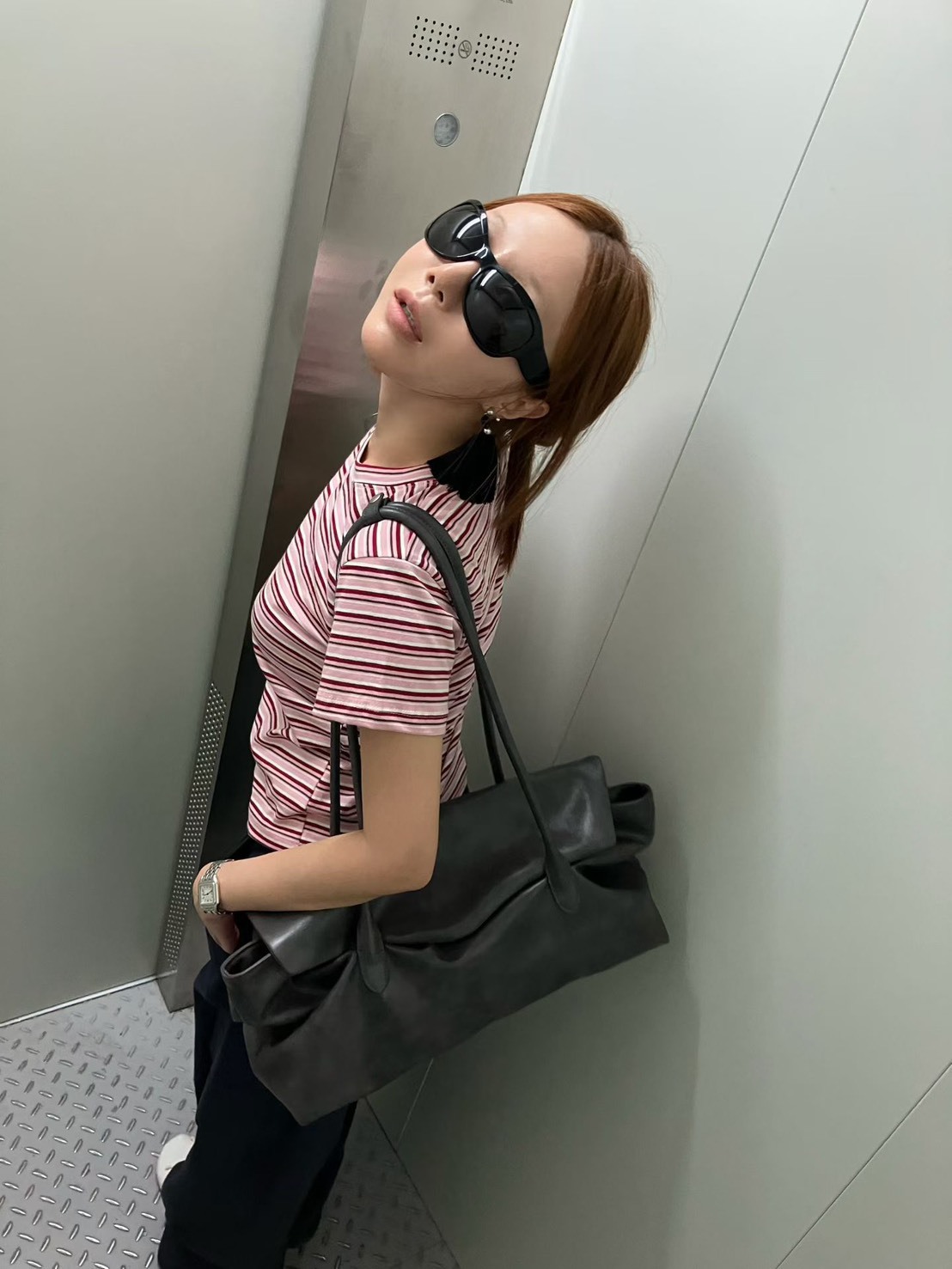 條紋線百搭短袖T